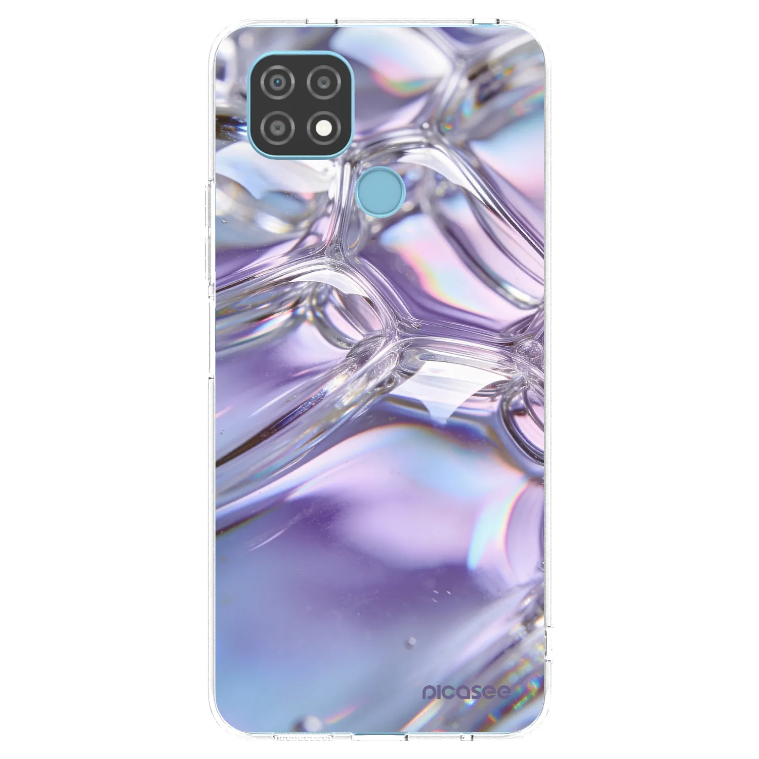 Picasee husă transparentă din silicon pentru Realme C21 - Iridescent bubbles