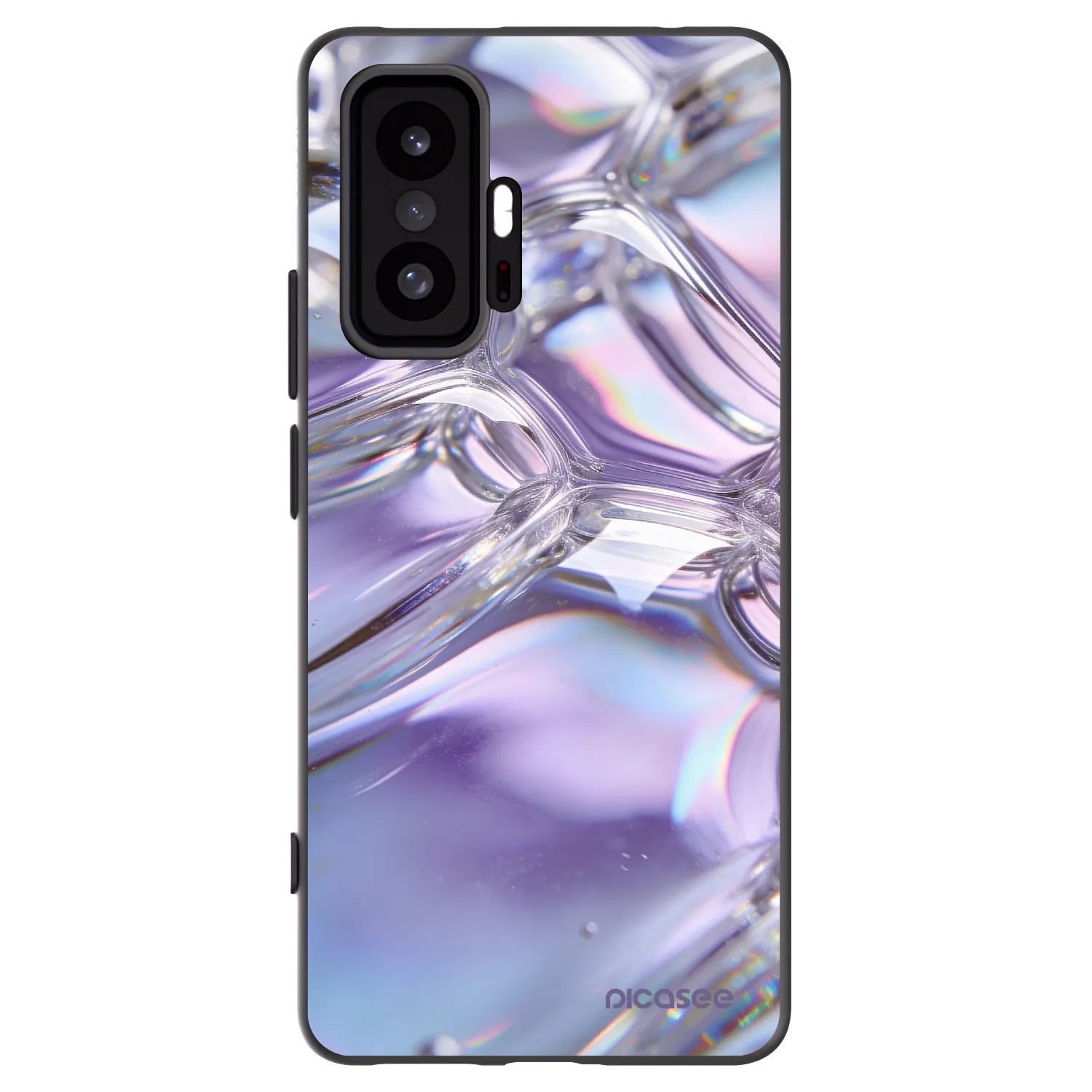 Picasee husă neagră din silicon pentru Xiaomi 11T - Iridescent bubbles