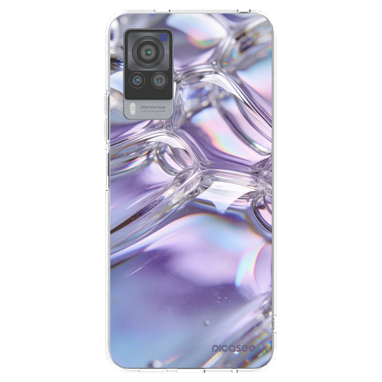 Picasee husă transparentă din silicon pentru Vivo X60 Pro 5G - Iridescent bubbles
