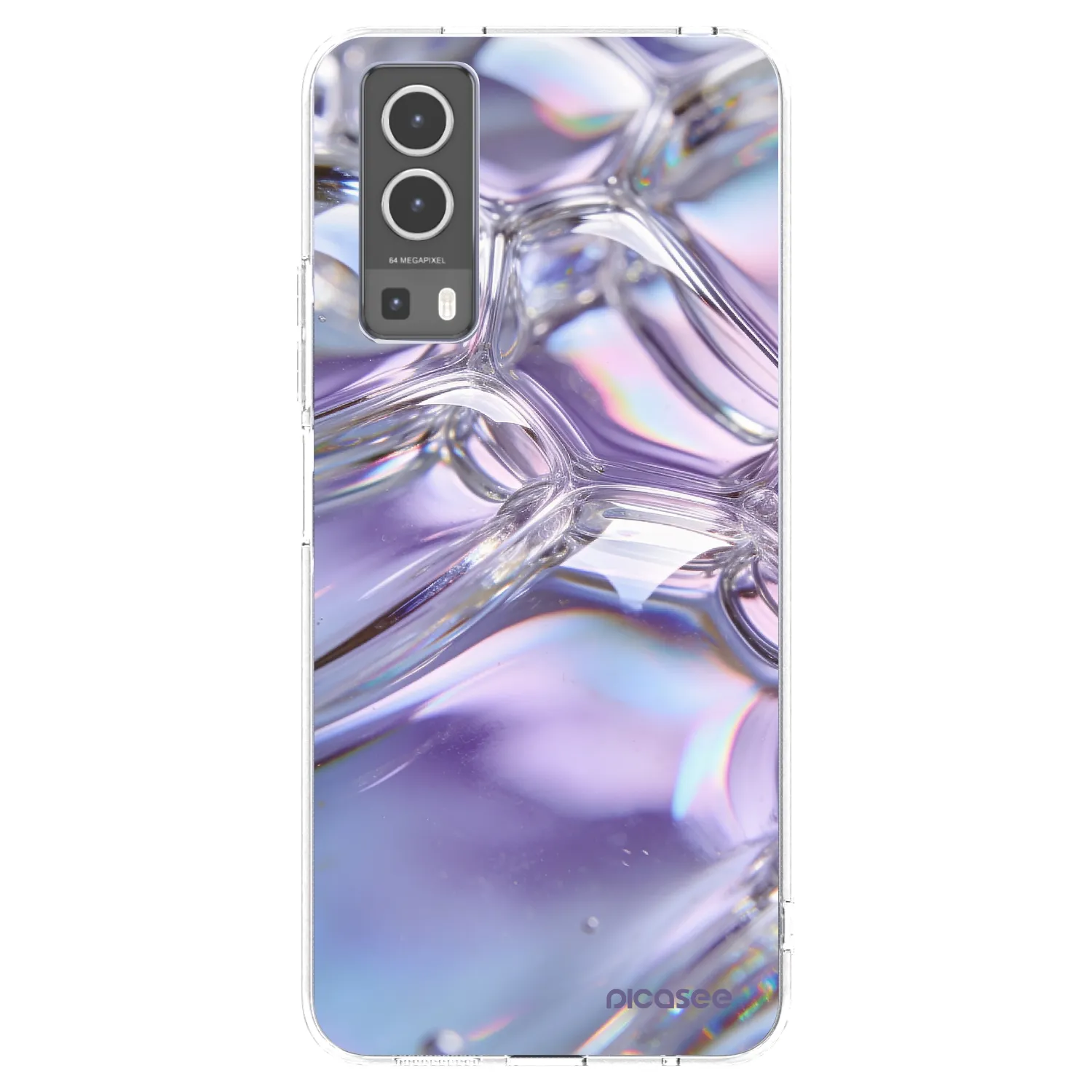 Picasee husă transparentă din silicon pentru Vivo Y72 5G - Iridescent bubbles