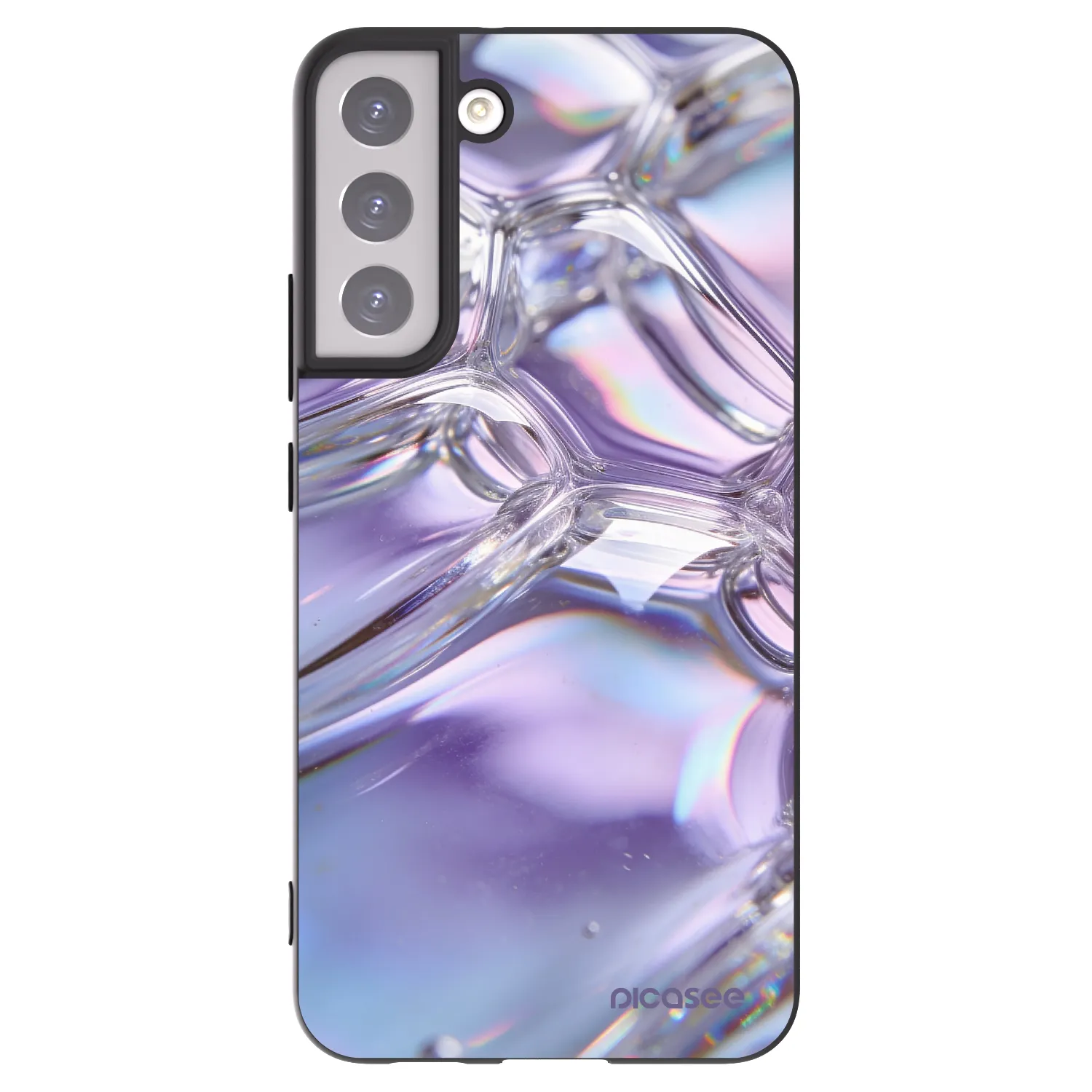 Picasee husă neagră din silicon pentru Samsung Galaxy S22+ 5G - Iridescent bubbles