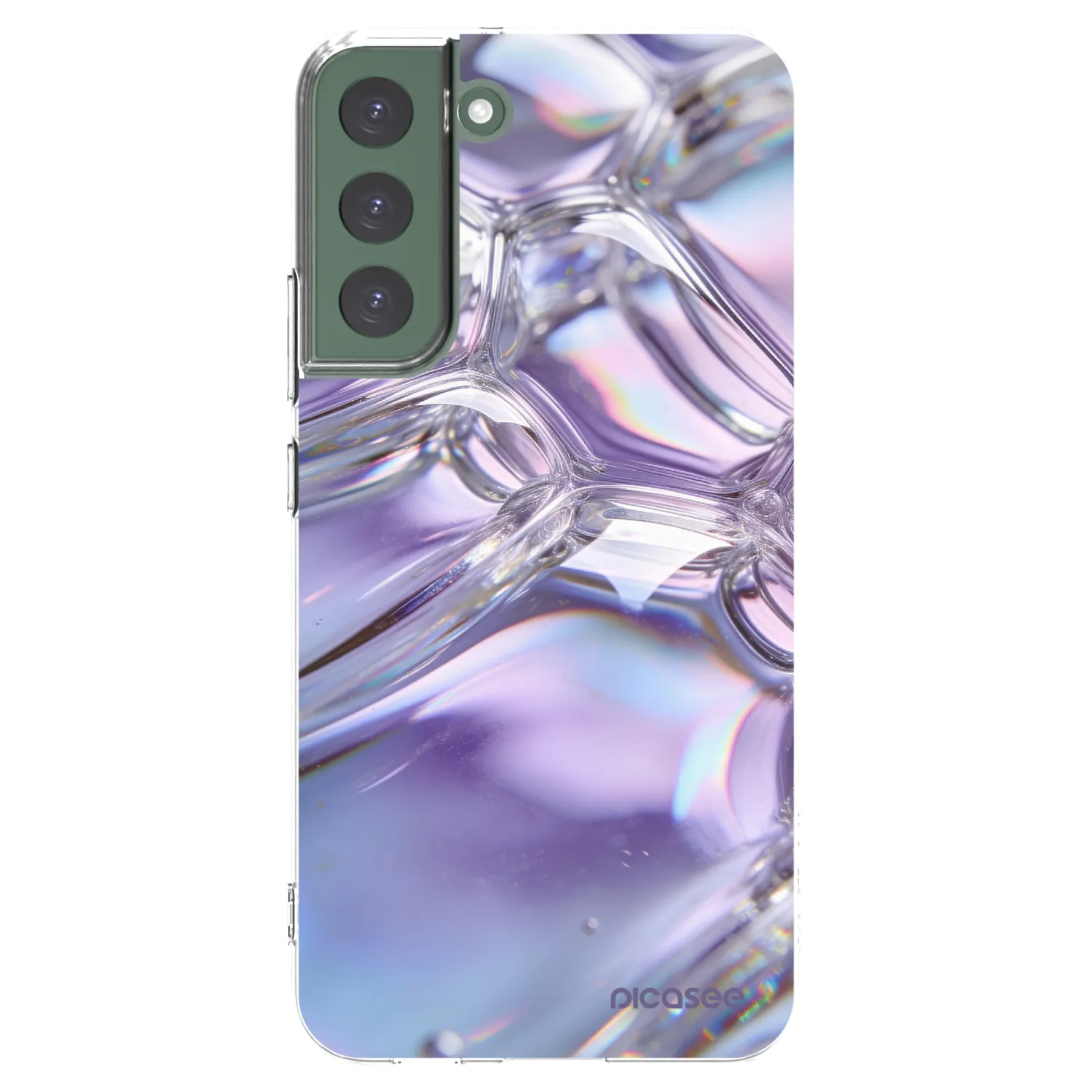 Picasee husă transparentă din silicon pentru Samsung Galaxy S22+ 5G - Iridescent bubbles