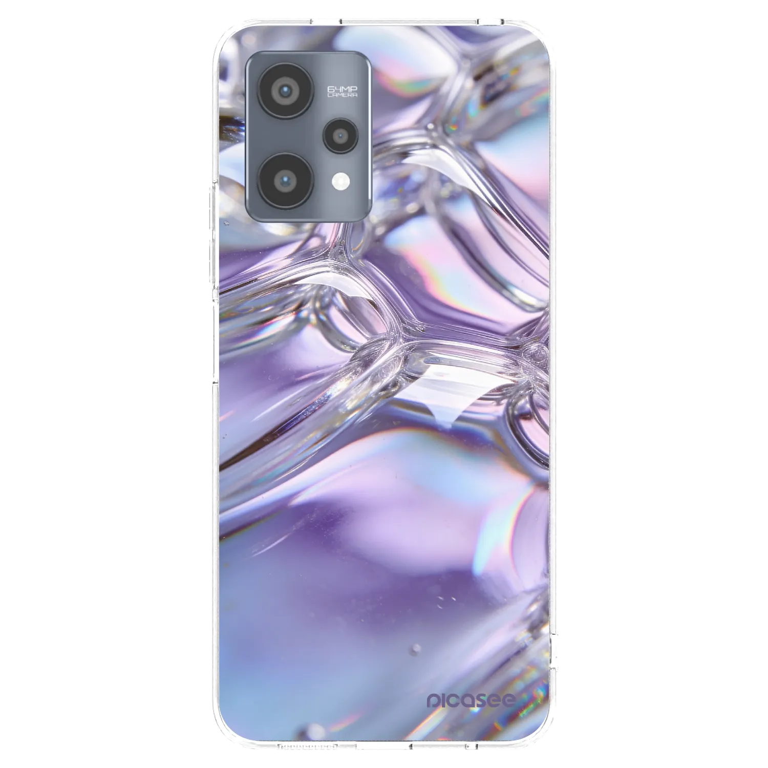 Picasee husă transparentă din silicon pentru Realme 9 Pro 5G - Iridescent bubbles
