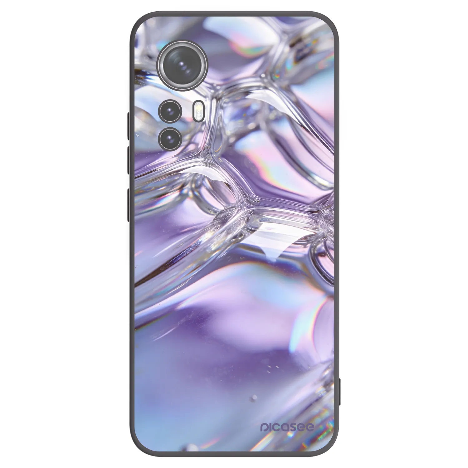 Picasee husă neagră din silicon pentru Xiaomi 12 - Iridescent bubbles