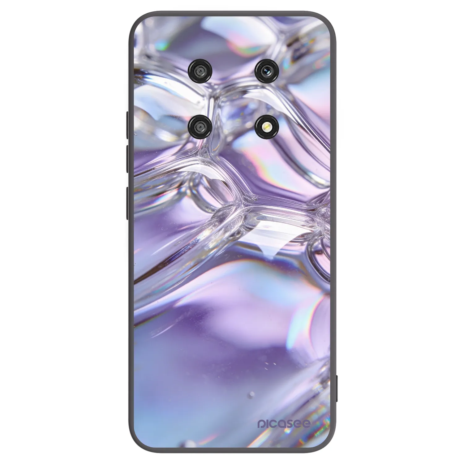 Picasee husă neagră din silicon pentru Honor Magic4 Lite 5G - Iridescent bubbles
