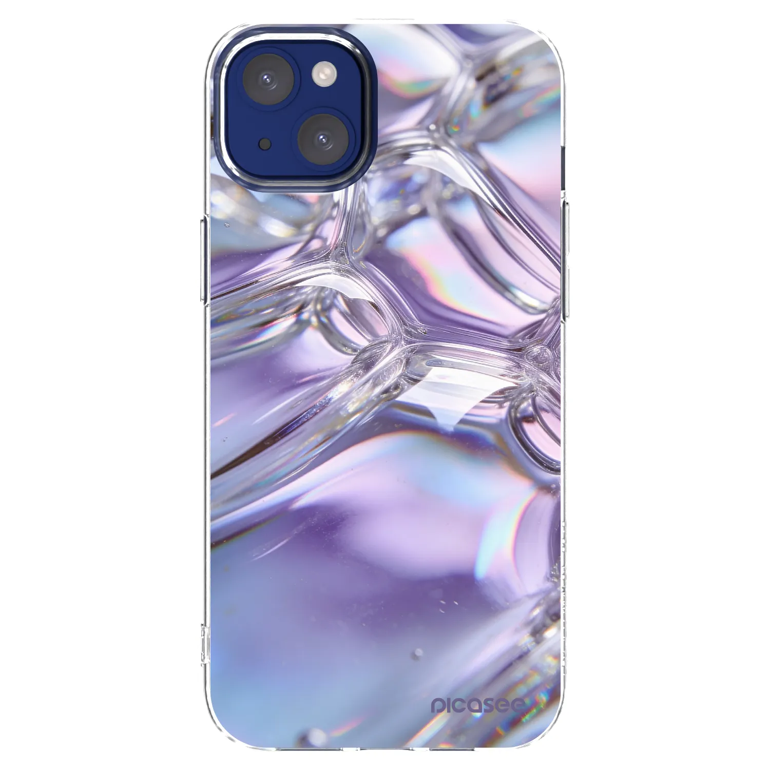 Picasee husă transparentă din silicon pentru Apple iPhone 14 Plus - Iridescent bubbles