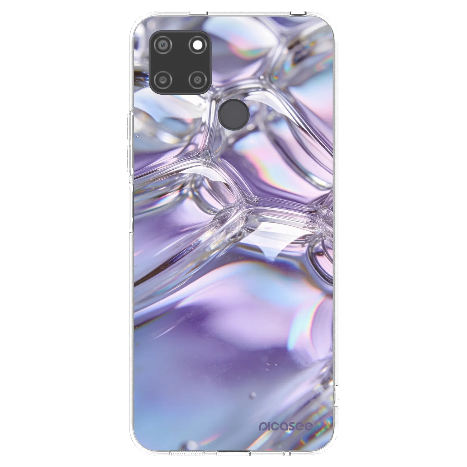 Picasee husă transparentă din silicon pentru Realme C21Y - Iridescent bubbles