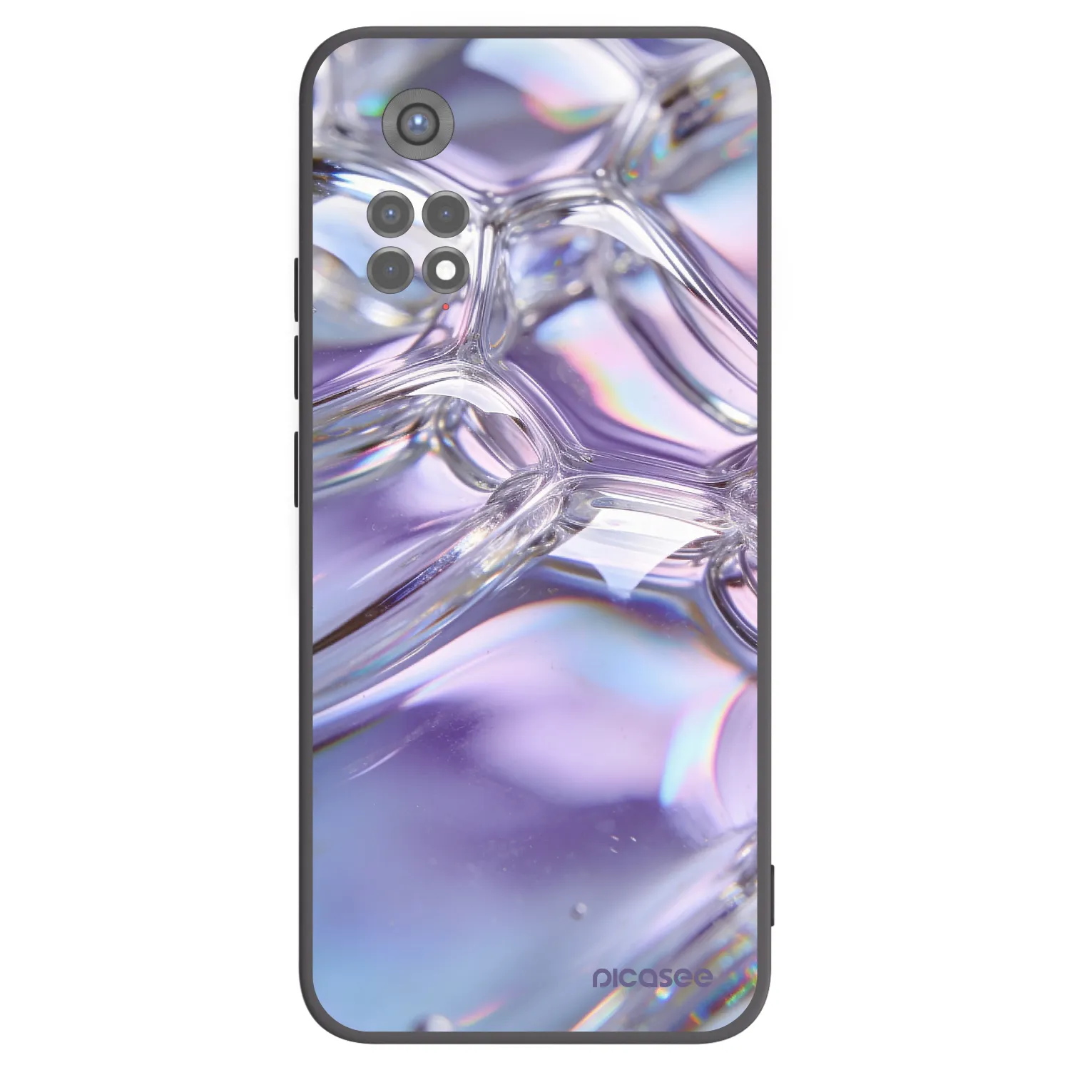 Picasee husă neagră din silicon pentru Xiaomi Redmi Note 11S 5G - Iridescent bubbles