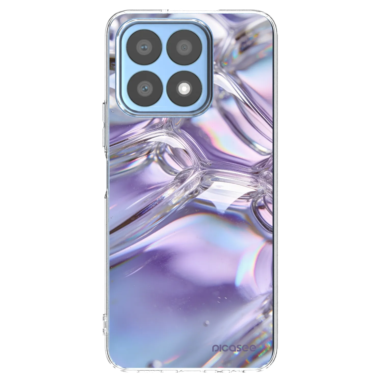 Picasee husă transparentă din silicon pentru Honor X8a - Iridescent bubbles