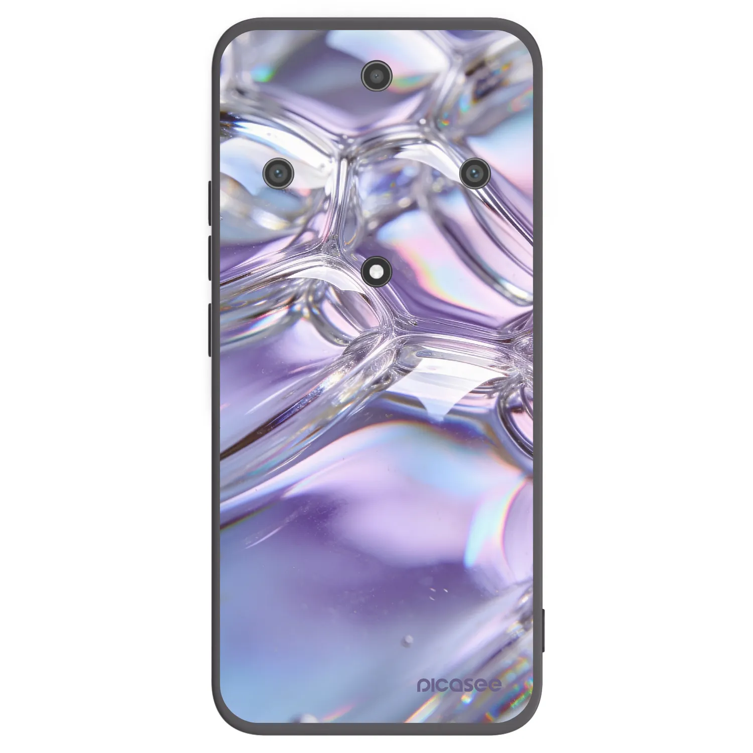 Picasee husă neagră din silicon pentru Honor Magic5 Lite 5G - Iridescent bubbles