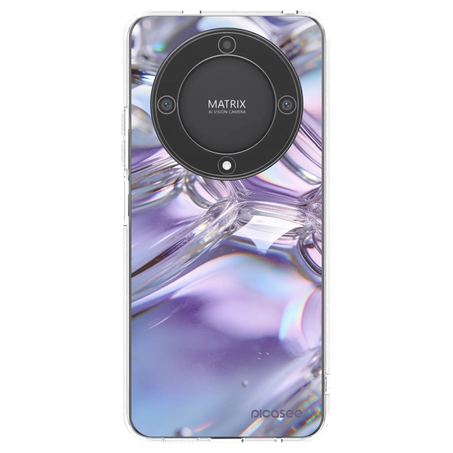 Picasee husă transparentă din silicon pentru Honor Magic5 Lite 5G - Iridescent bubbles