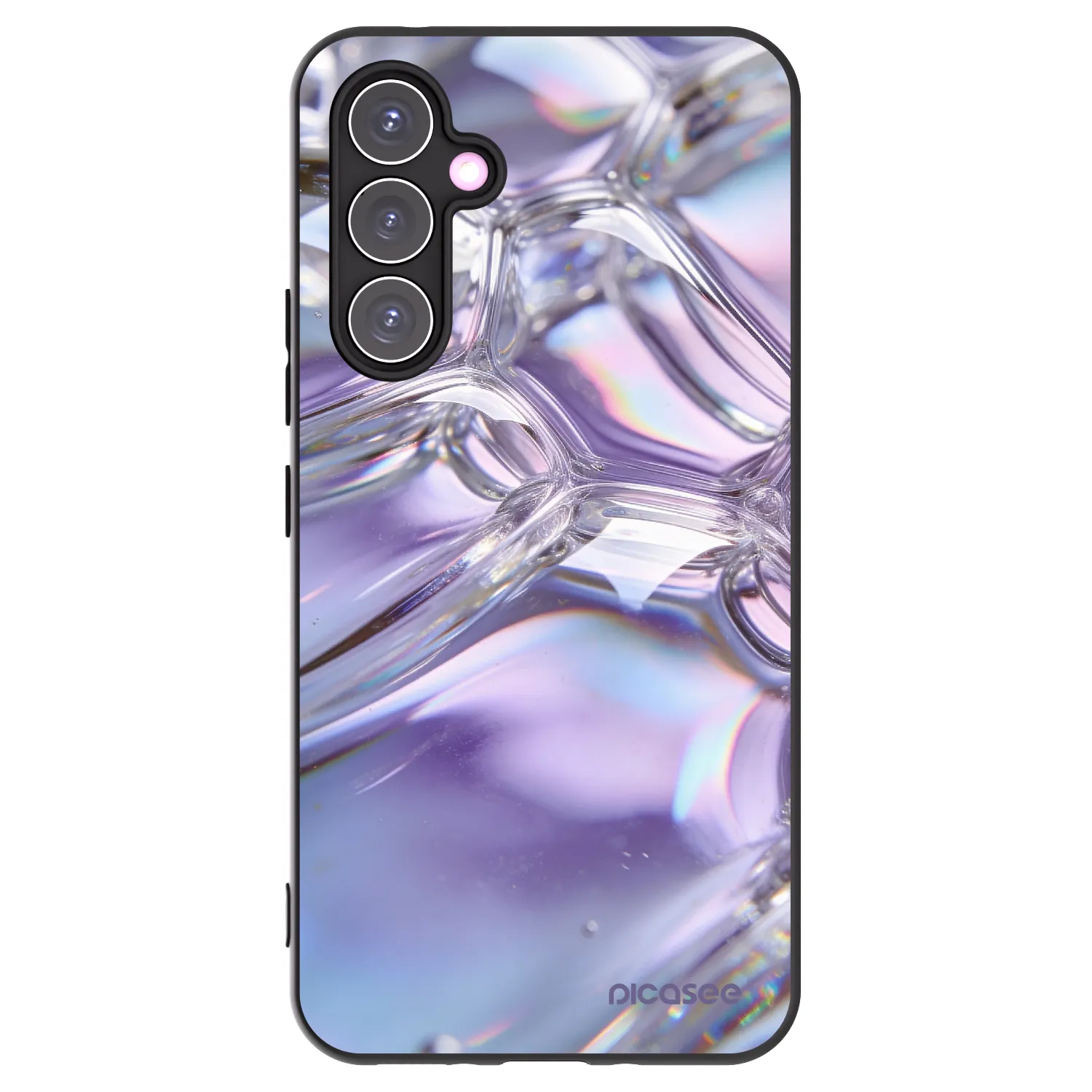 Picasee husă neagră din silicon pentru Samsung Galaxy A54 5G A546B - Iridescent bubbles