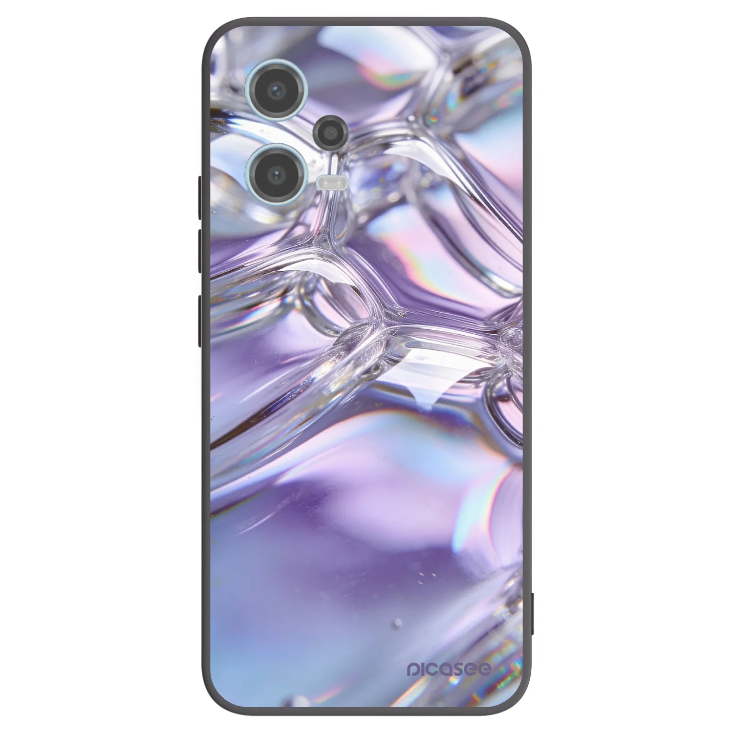 Picasee husă neagră din silicon pentru Xiaomi Redmi Note 12 5G - Iridescent bubbles