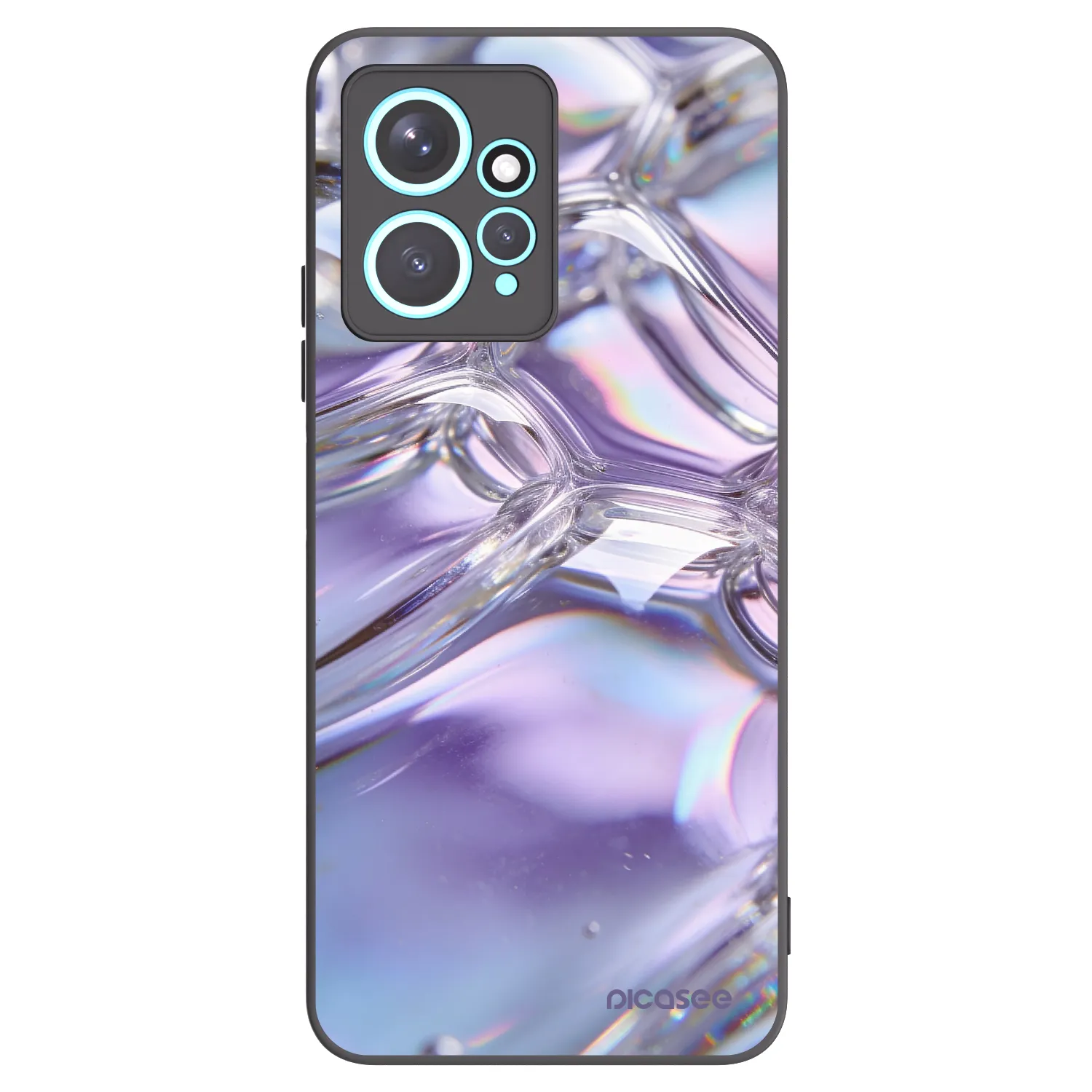 Picasee husă neagră din silicon pentru Xiaomi Redmi Note 12 4G - Iridescent bubbles