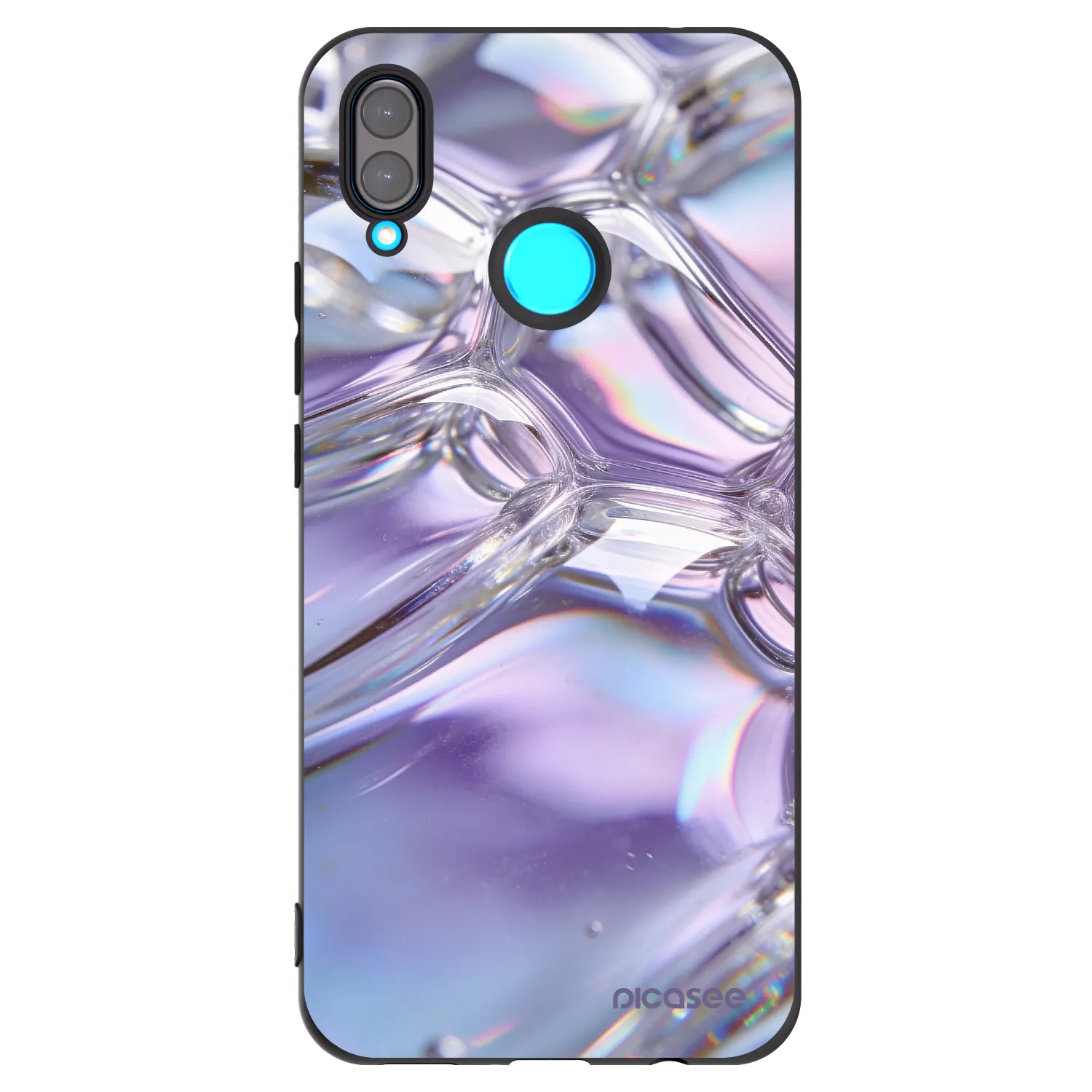 Picasee husă neagră din silicon pentru Huawei Nova 3 - Iridescent bubbles