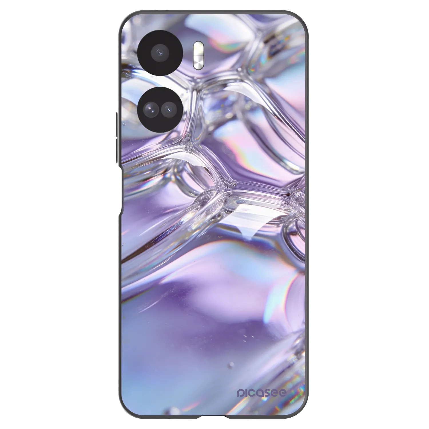Picasee husă neagră din silicon pentru Honor 90 Lite 5G - Iridescent bubbles
