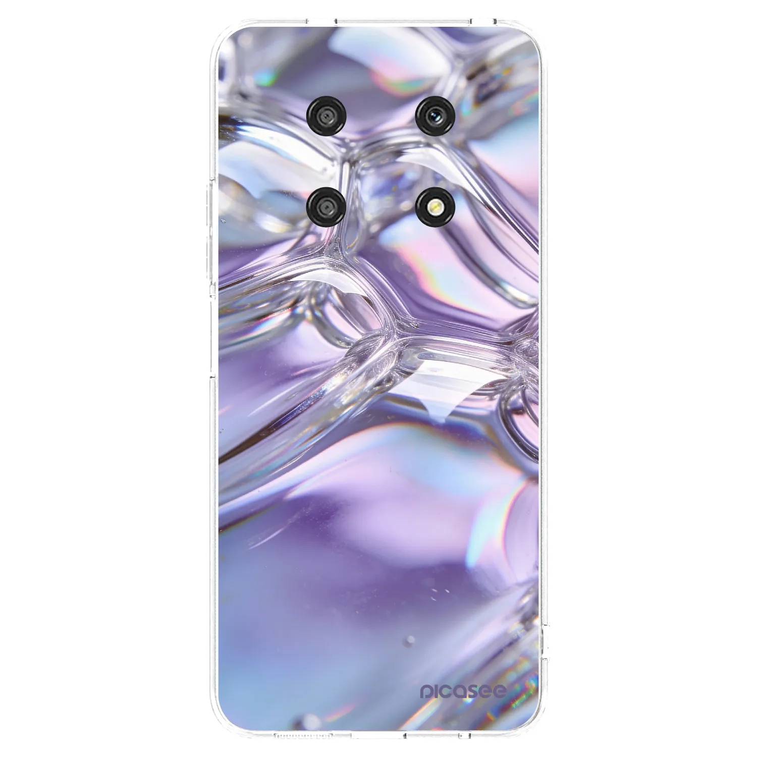 Picasee husă transparentă din silicon pentru Honor Magic4 Lite 5G - Iridescent bubbles