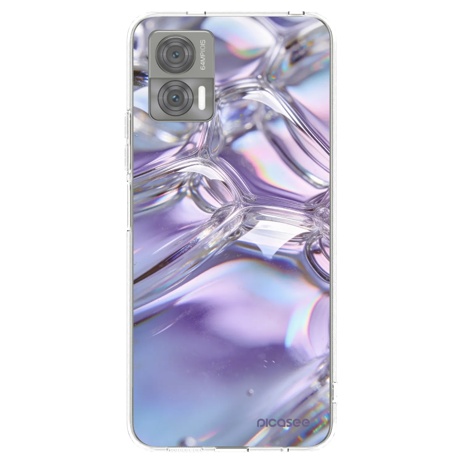 Picasee husă transparentă din silicon pentru Motorola Edge 30 Neo - Iridescent bubbles