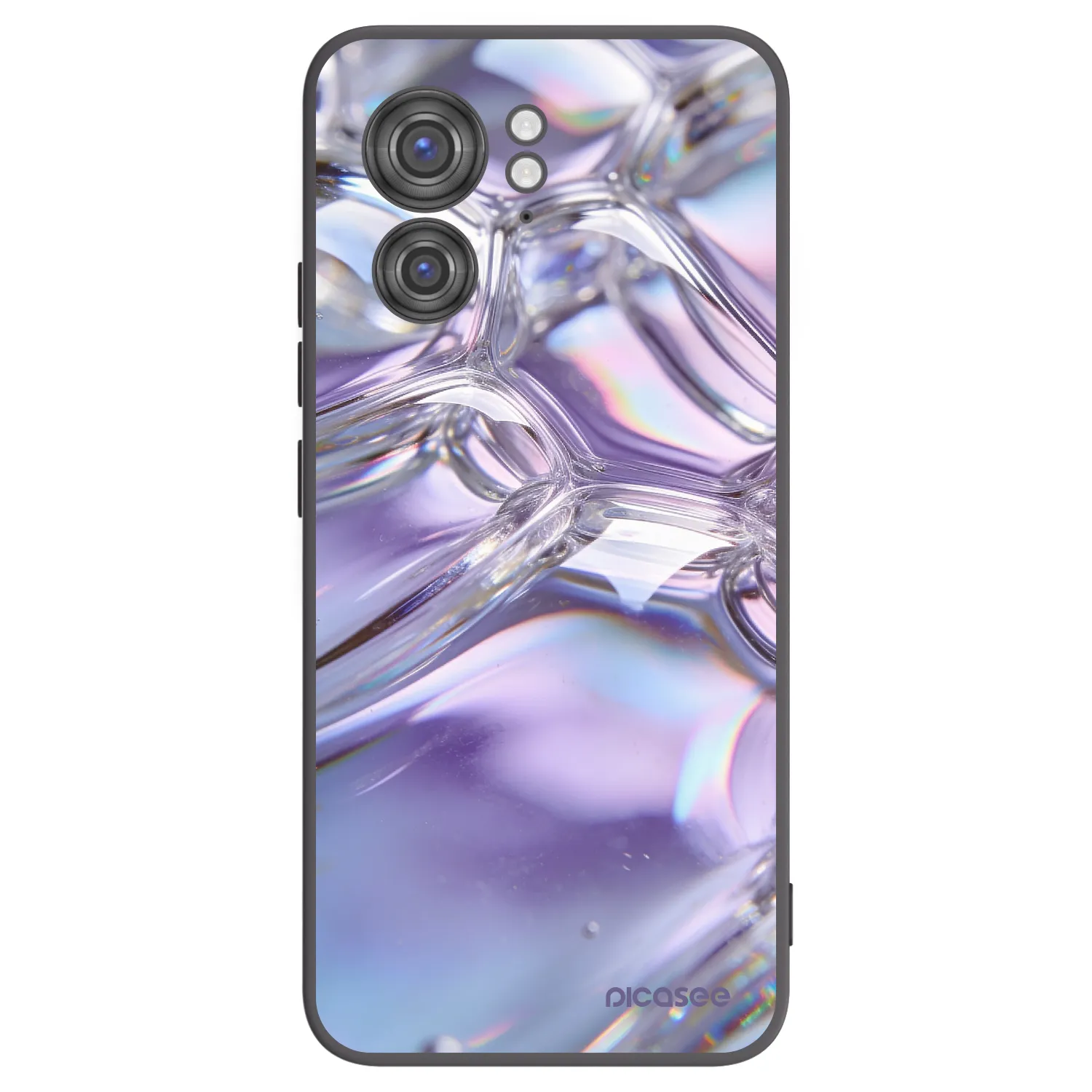 Picasee husă neagră din silicon pentru Motorola Edge 40 - Iridescent bubbles