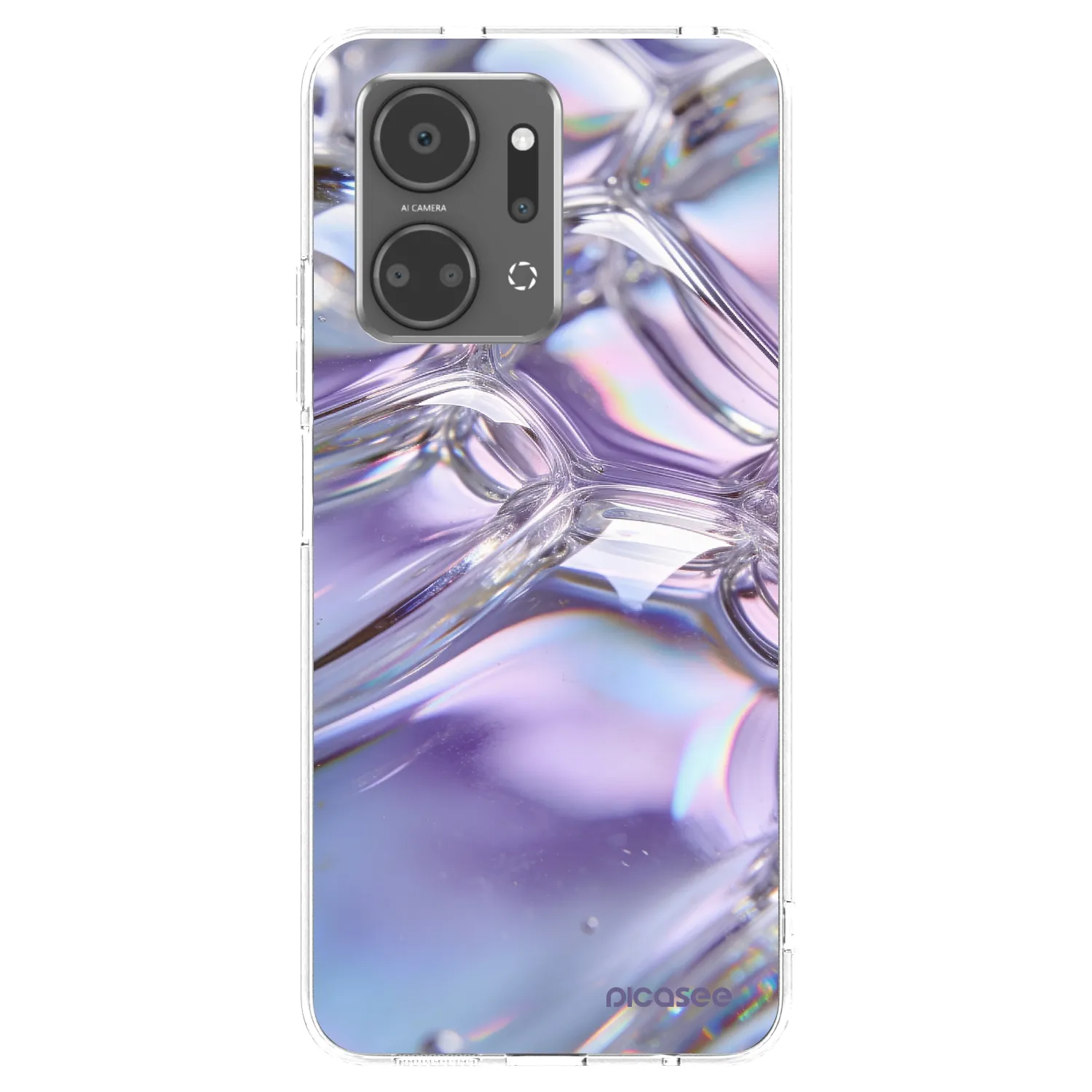 Picasee husă transparentă din silicon pentru Honor X7a - Iridescent bubbles