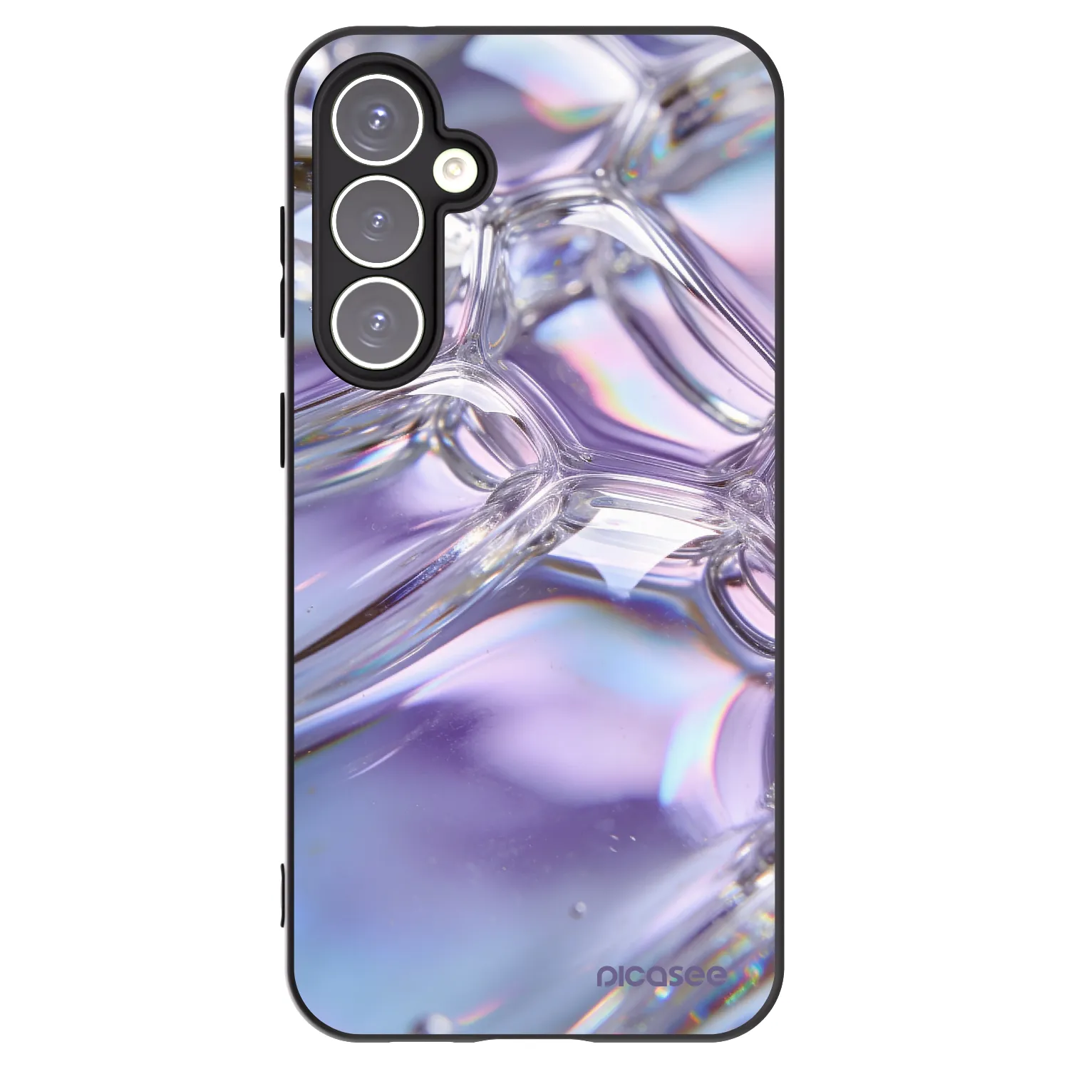 Picasee husă neagră din silicon pentru Samsung Galaxy S23 FE S711B - Iridescent bubbles