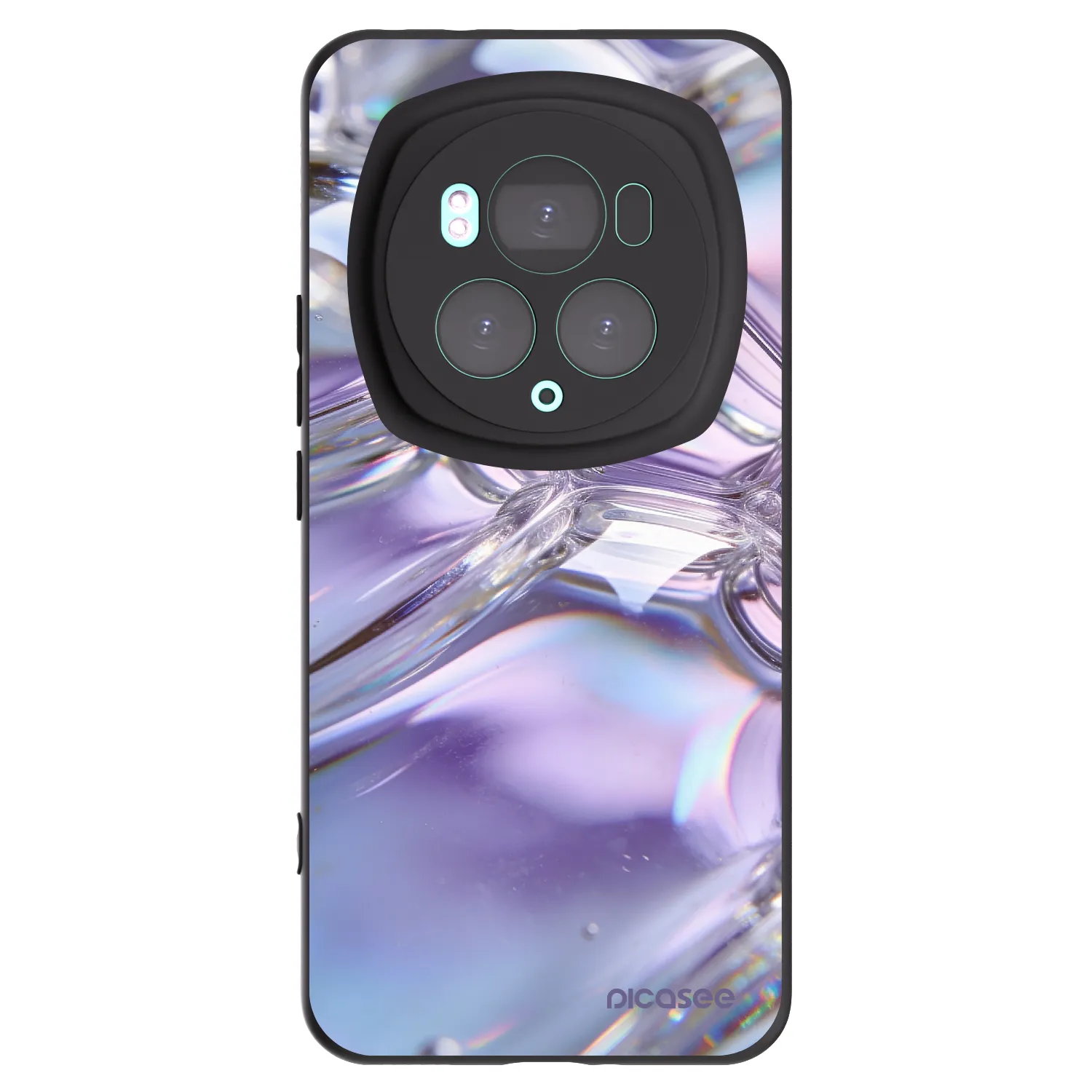 Picasee husă neagră din silicon pentru Honor Magic6 Pro - Iridescent bubbles