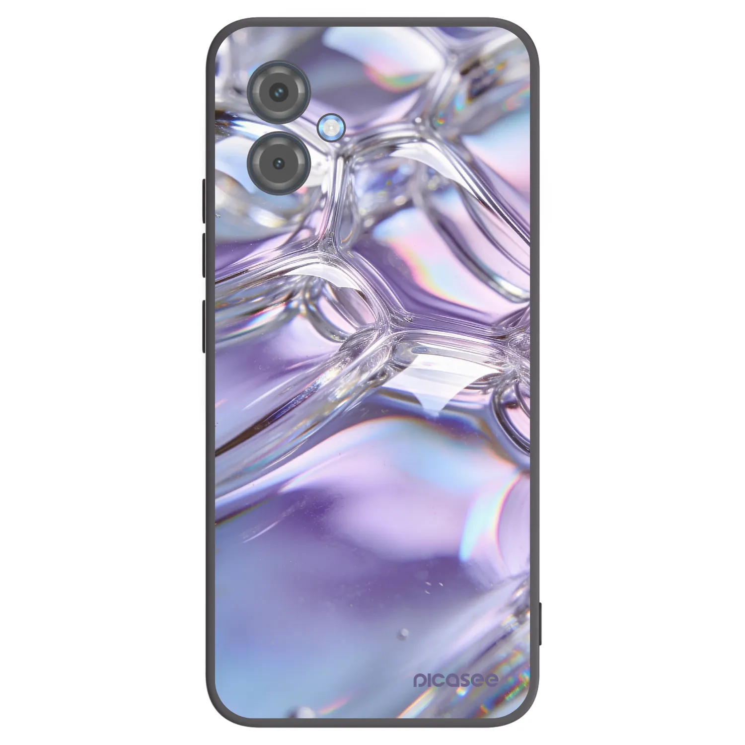 Picasee husă neagră din silicon pentru Motorola Moto G14 - Iridescent bubbles
