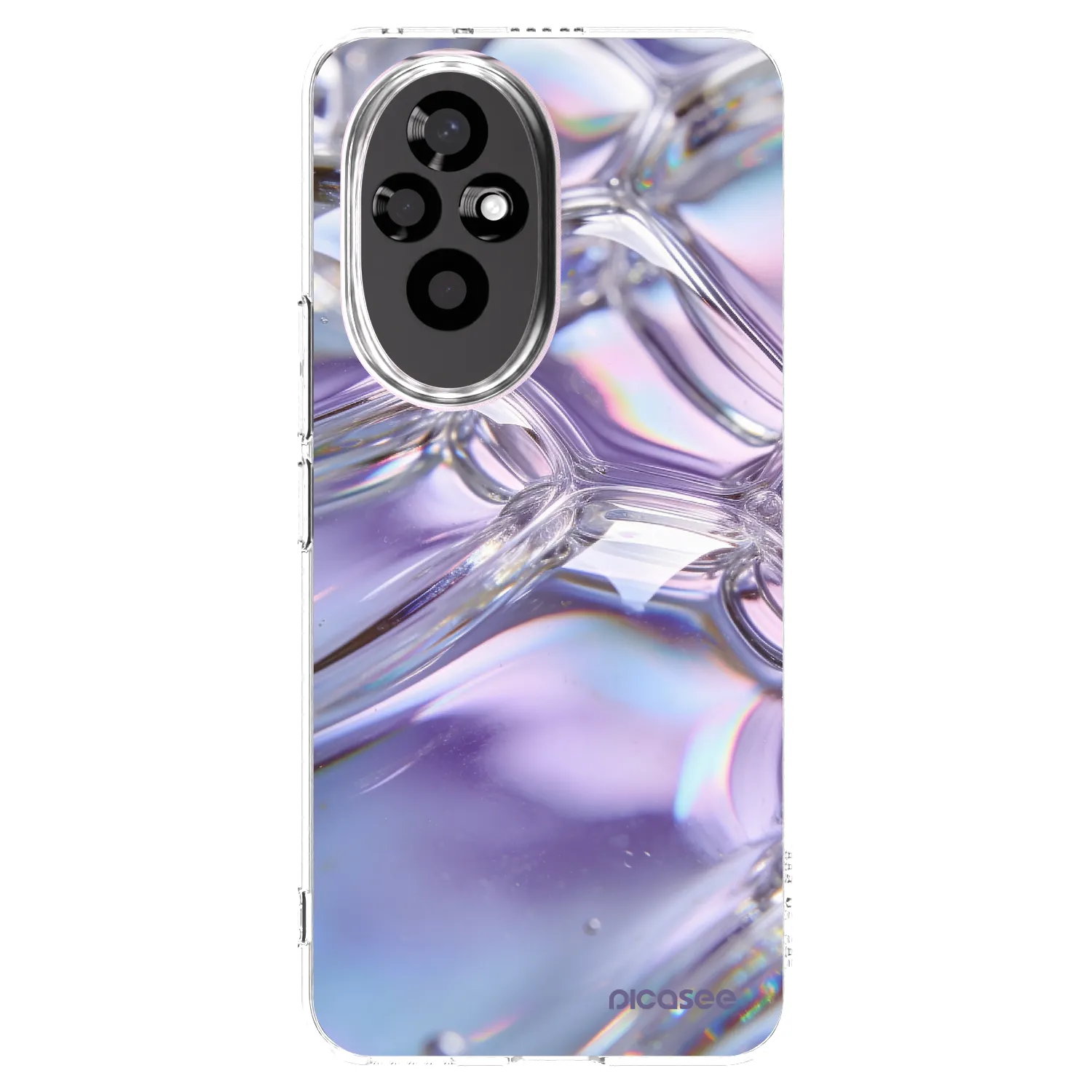Picasee husă transparentă din silicon pentru Honor 200 5G - Iridescent bubbles