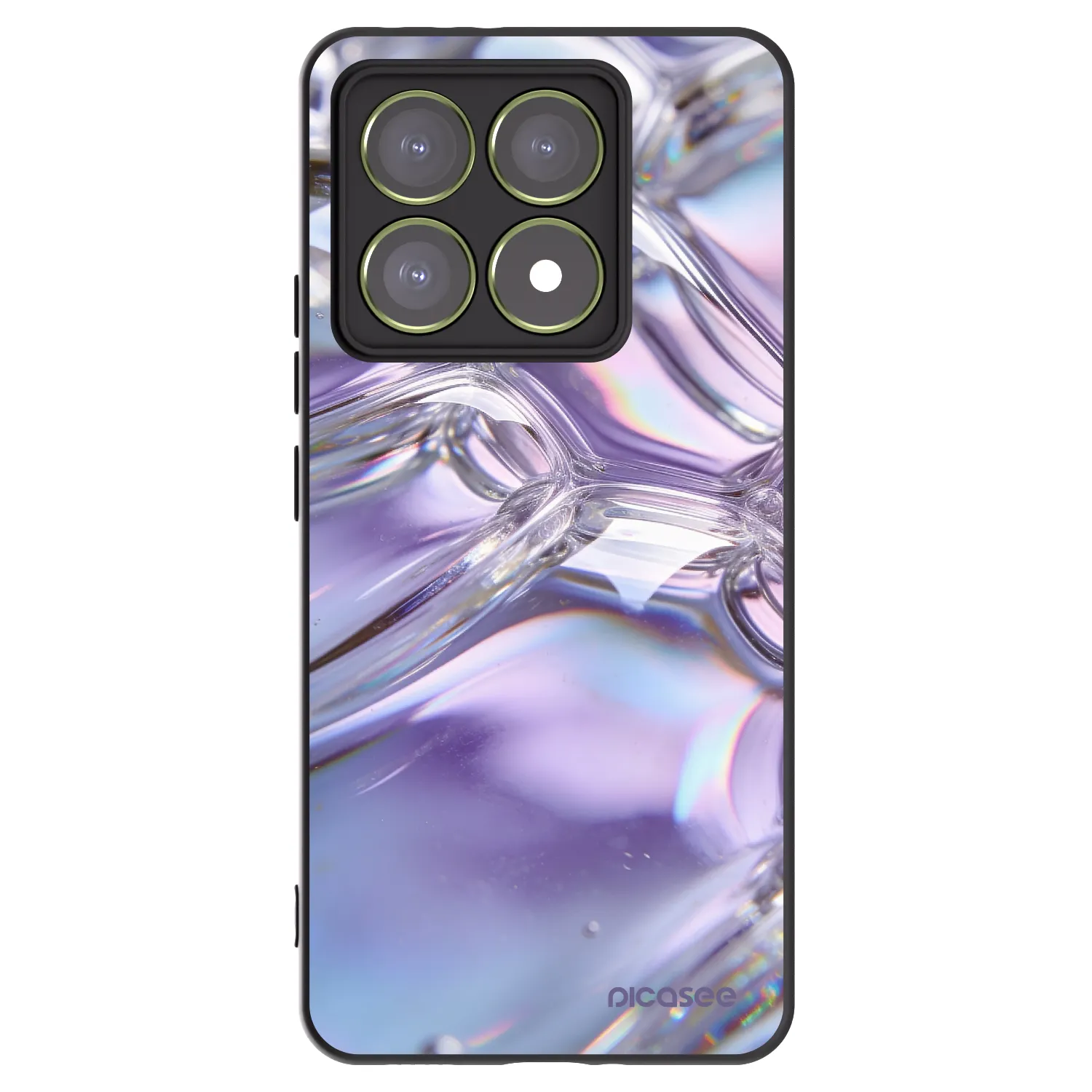 Picasee husă neagră din silicon pentru Xiaomi 14T - Iridescent bubbles