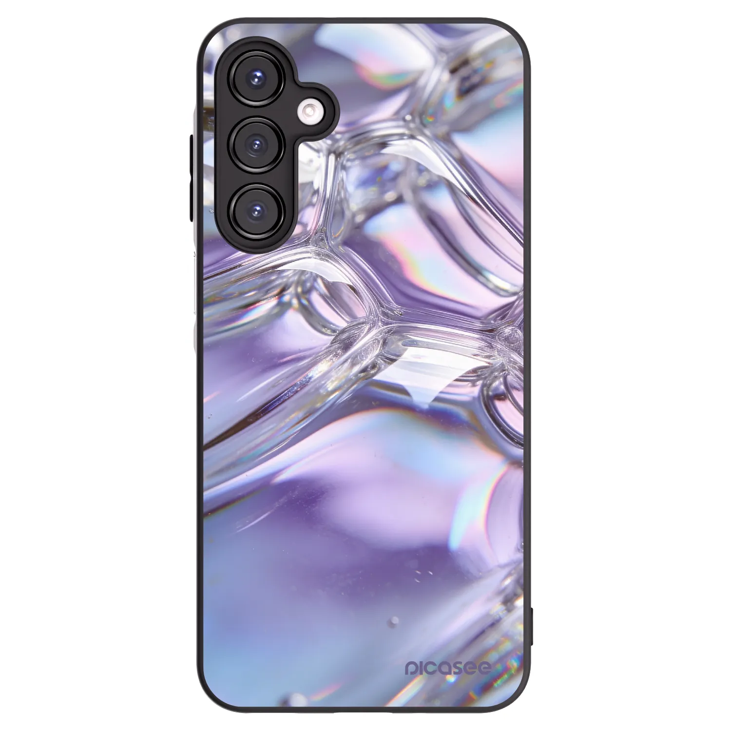 Picasee husă neagră din silicon pentru Samsung Galaxy A16 5G - Iridescent bubbles