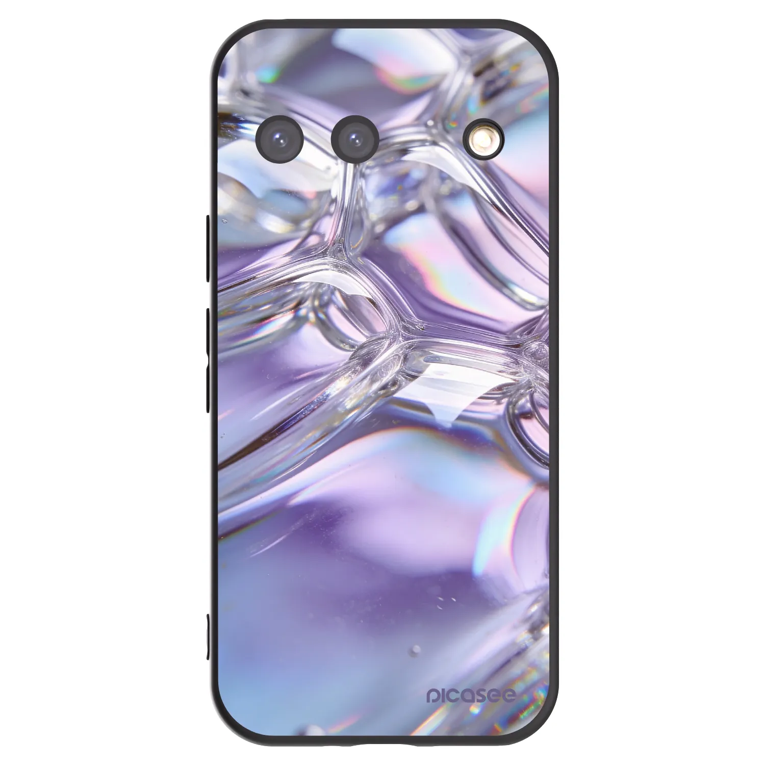 Picasee husă neagră din silicon pentru Google Pixel 9 - Iridescent bubbles