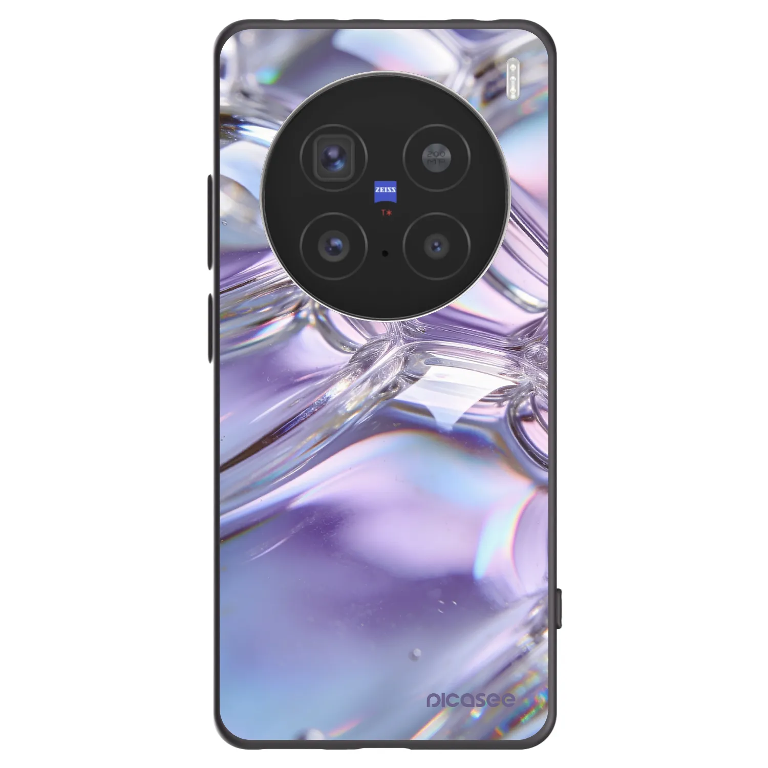 Picasee husă neagră din silicon pentru Vivo X200 Pro - Iridescent bubbles