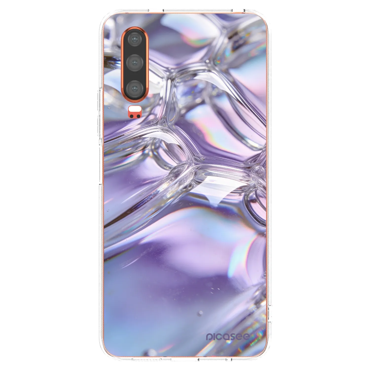 Picasee husă transparentă din silicon pentru Huawei P30 - Iridescent bubbles