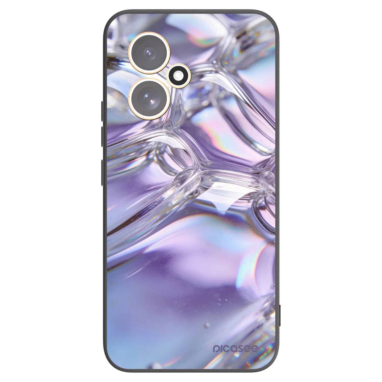Picasee husă neagră din silicon pentru Honor 400 5G - Iridescent bubbles