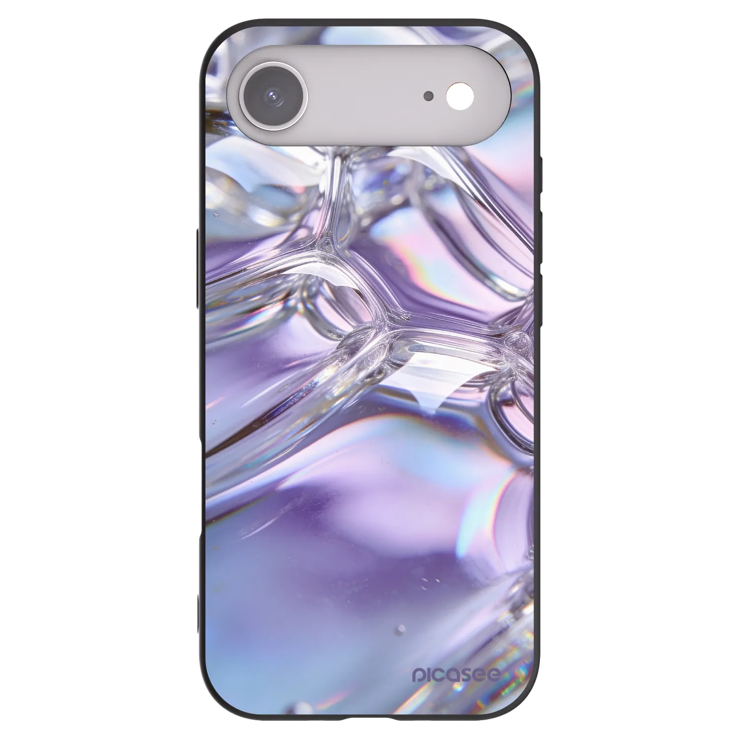 Picasee husă neagră din silicon pentru Apple iPhone Air - Iridescent bubbles