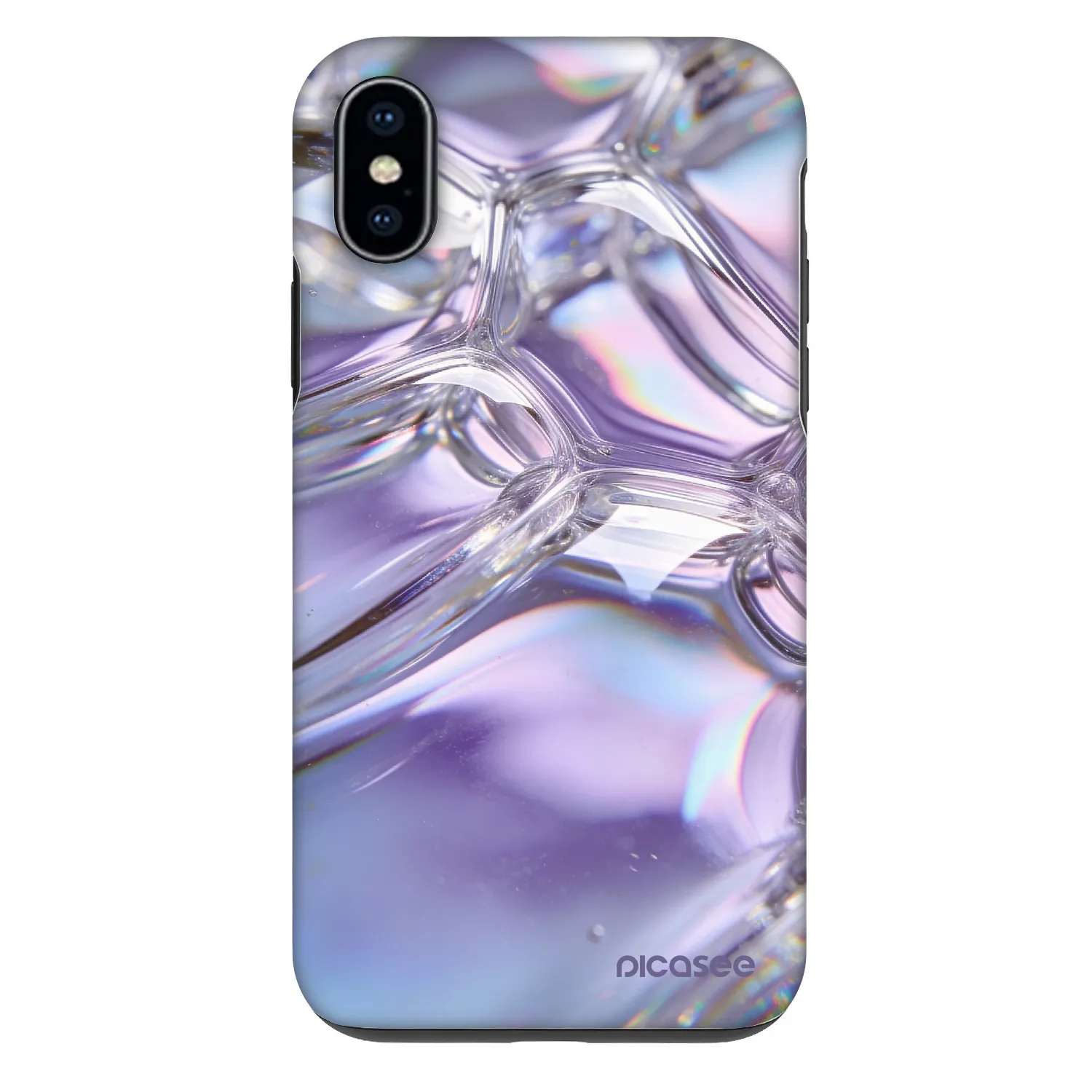 Picasee Fashion Case pentru Apple iPhone X/XS - Iridescent bubbles