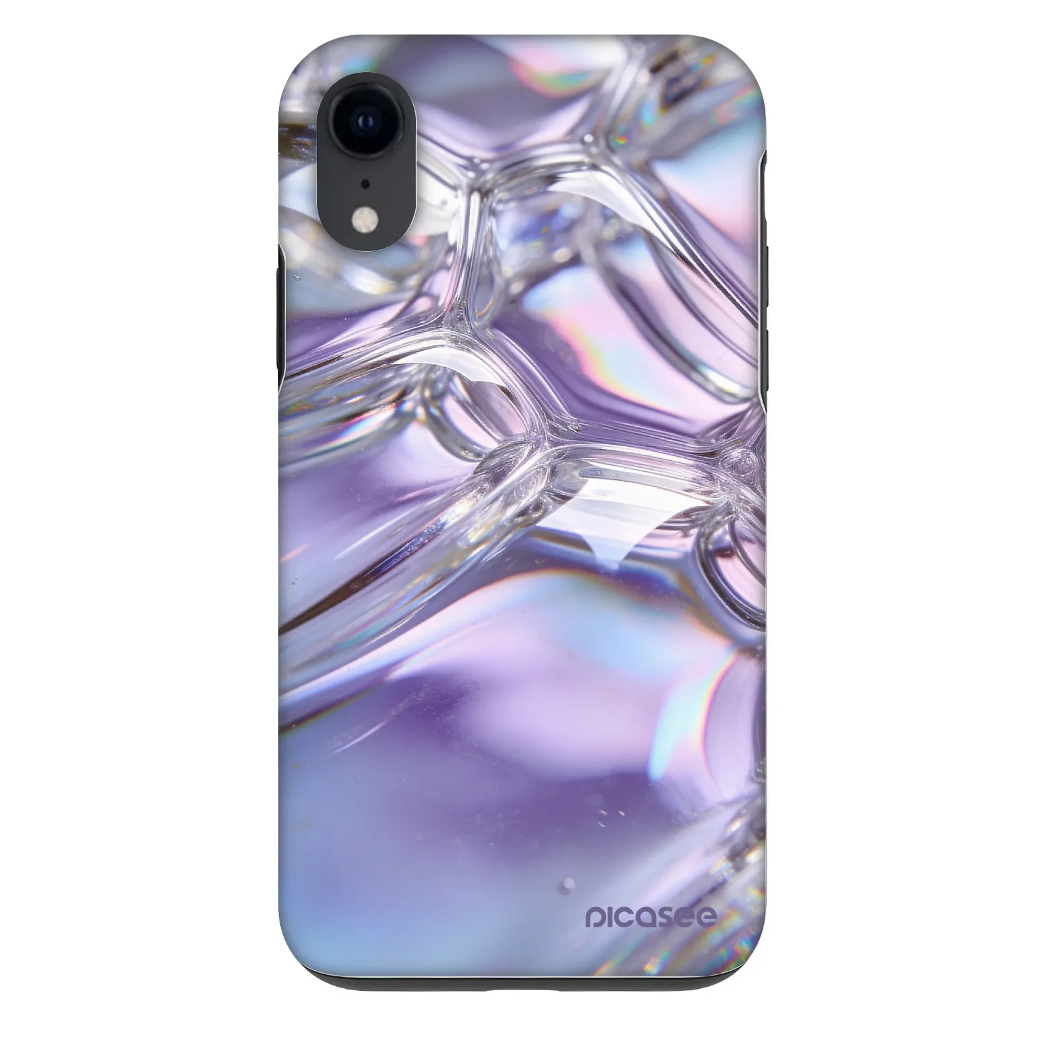 Picasee Fashion Case pentru Apple iPhone XR - Iridescent bubbles