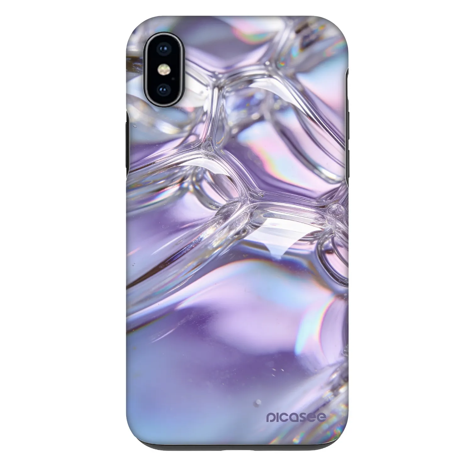 Picasee Fashion Case pentru Apple iPhone XS Max - Iridescent bubbles