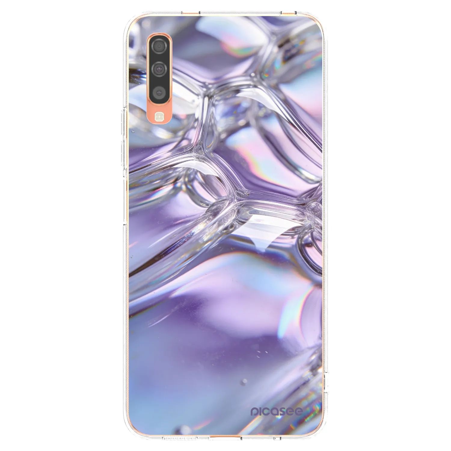 Picasee husă transparentă din silicon pentru Samsung Galaxy A70 A705F - Iridescent bubbles