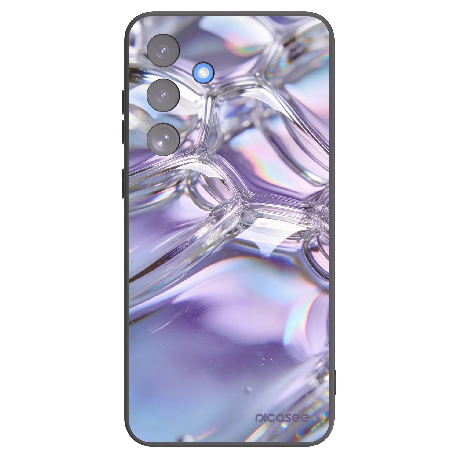 Picasee husă neagră din silicon pentru Samsung Galaxy S25 FE 5G - Iridescent bubbles