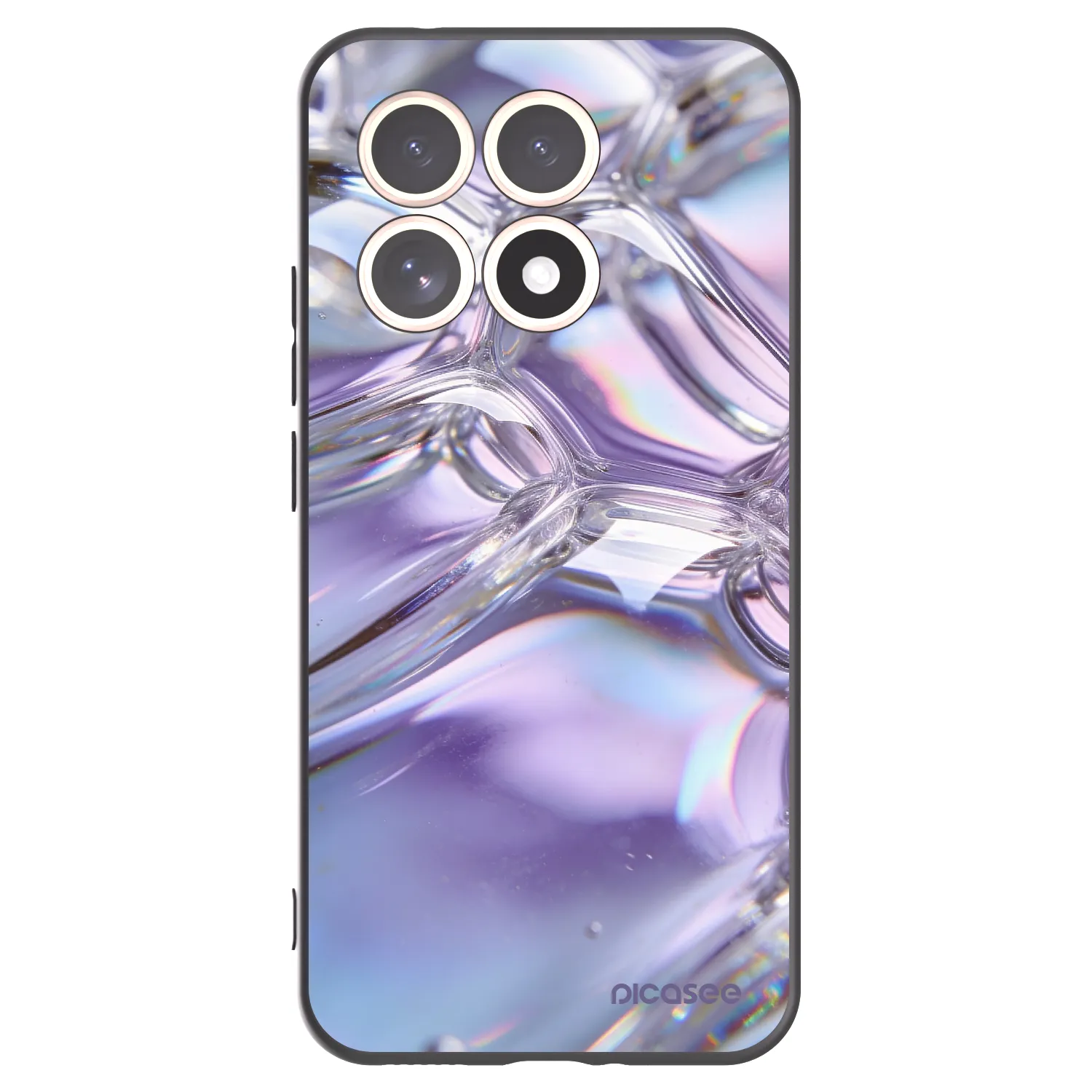 Picasee husă neagră din silicon pentru Xiaomi 15T - Iridescent bubbles