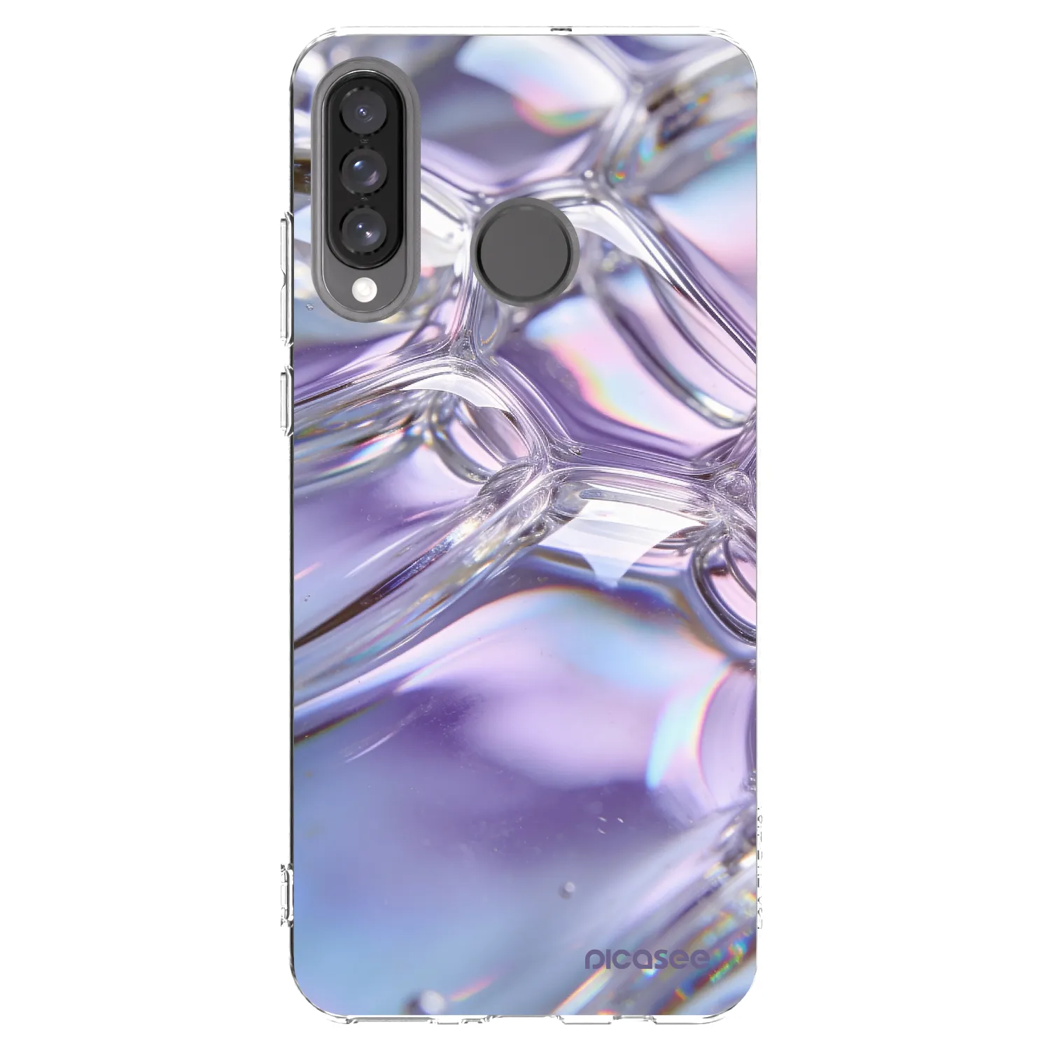 Picasee husă transparentă din silicon pentru Huawei P30 Lite - Iridescent bubbles