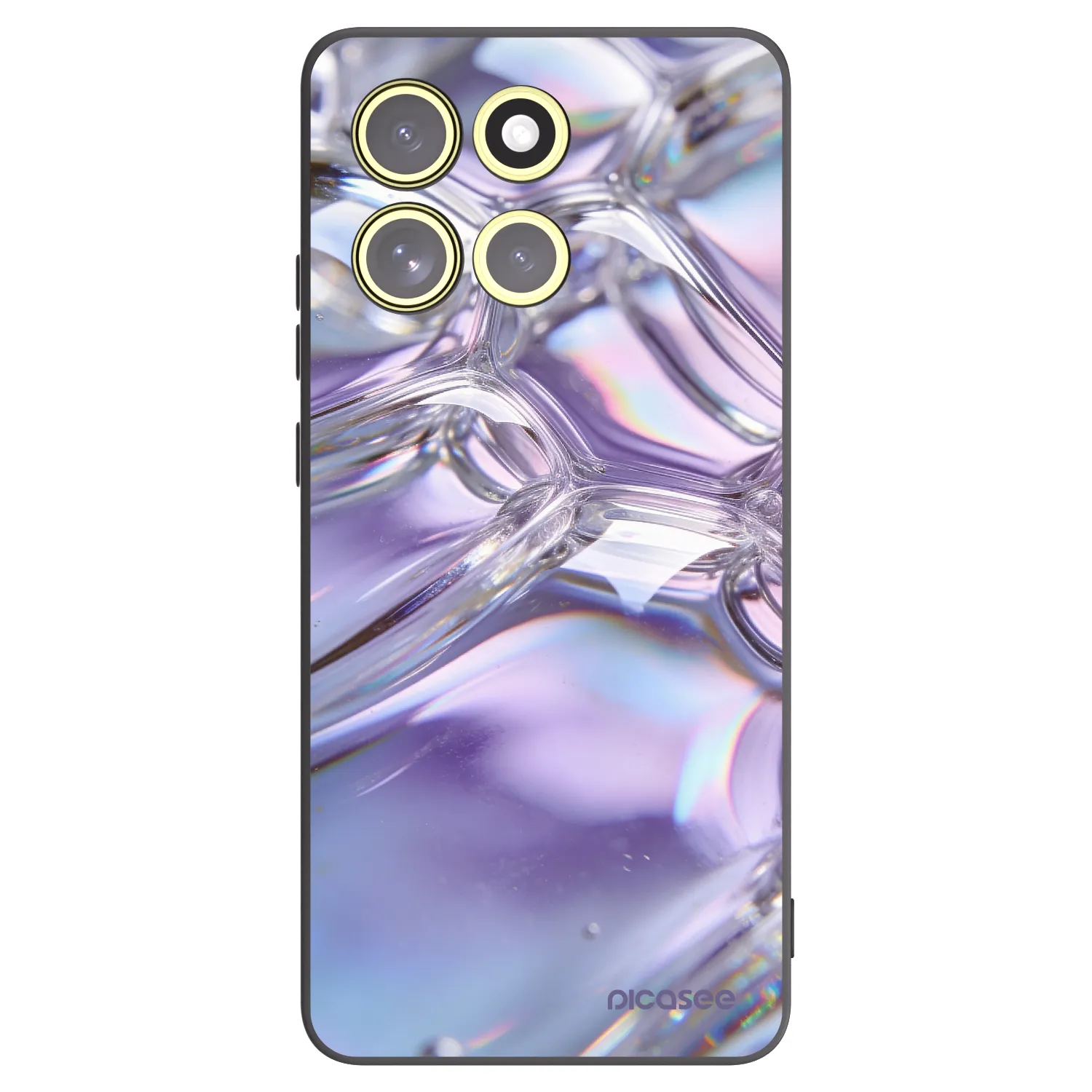 Picasee husă neagră din silicon pentru Motorola Moto G86 Power 5G - Iridescent bubbles