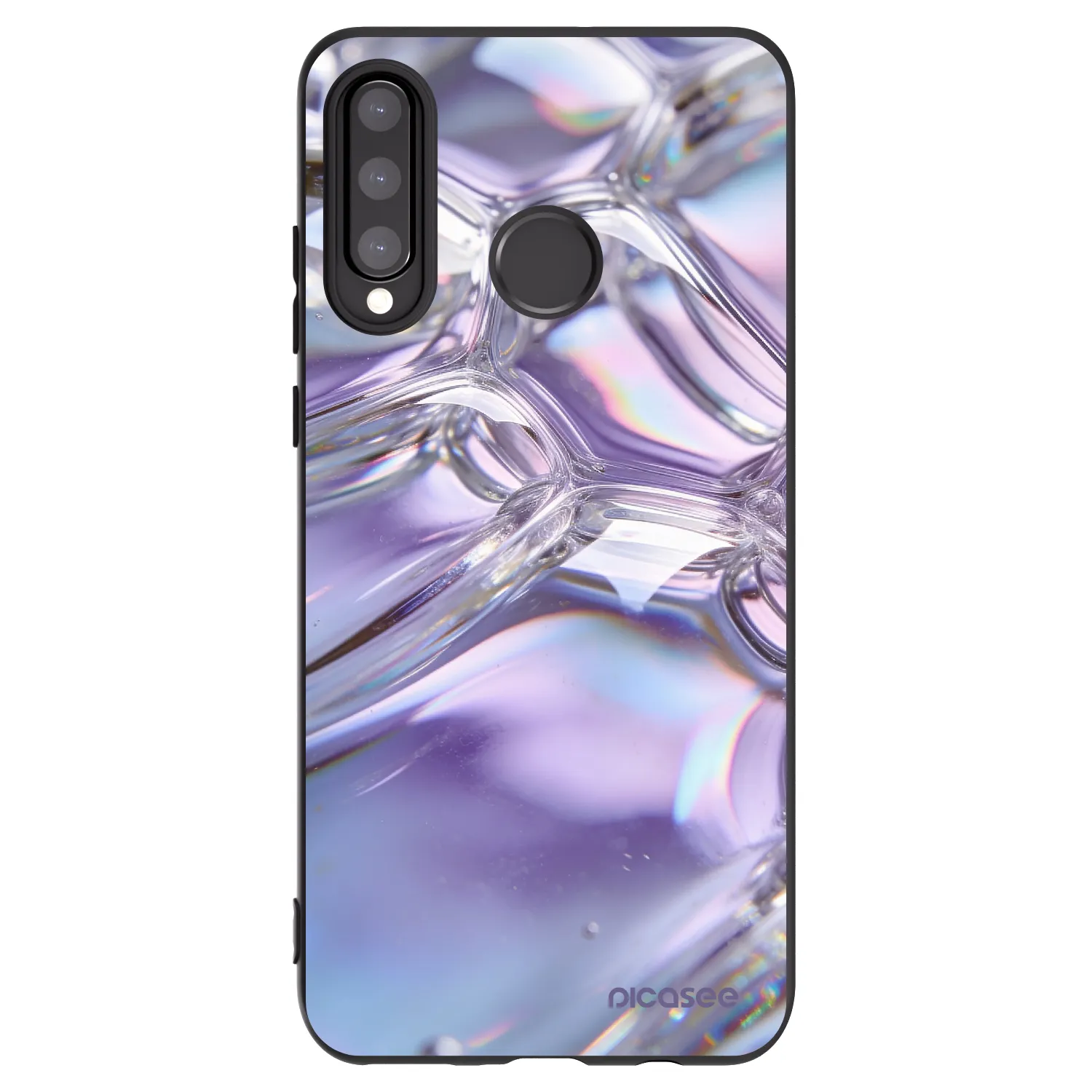 Picasee husă neagră din silicon pentru Huawei P30 Lite - Iridescent bubbles