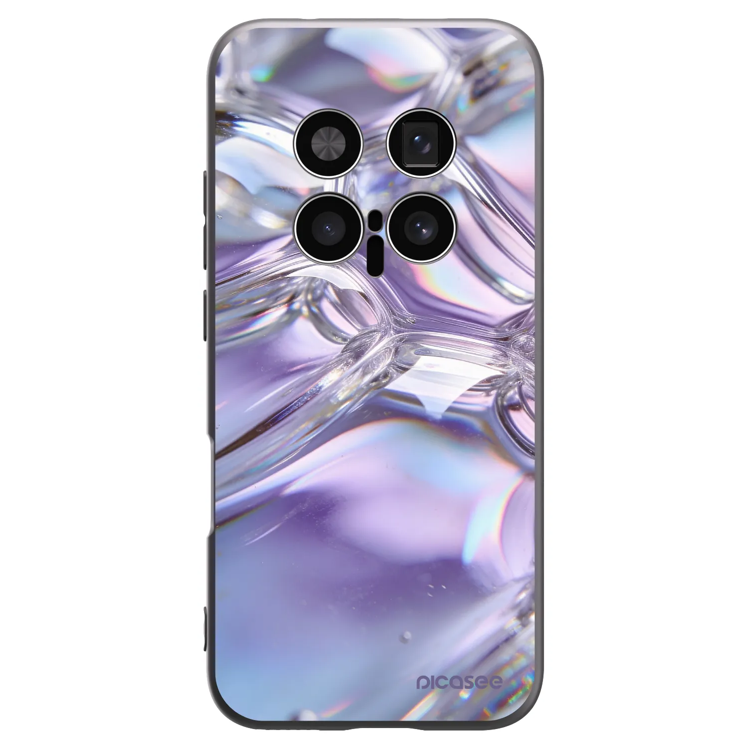 Picasee husă neagră din silicon pentru Honor Magic8 Pro 5G - Iridescent bubbles