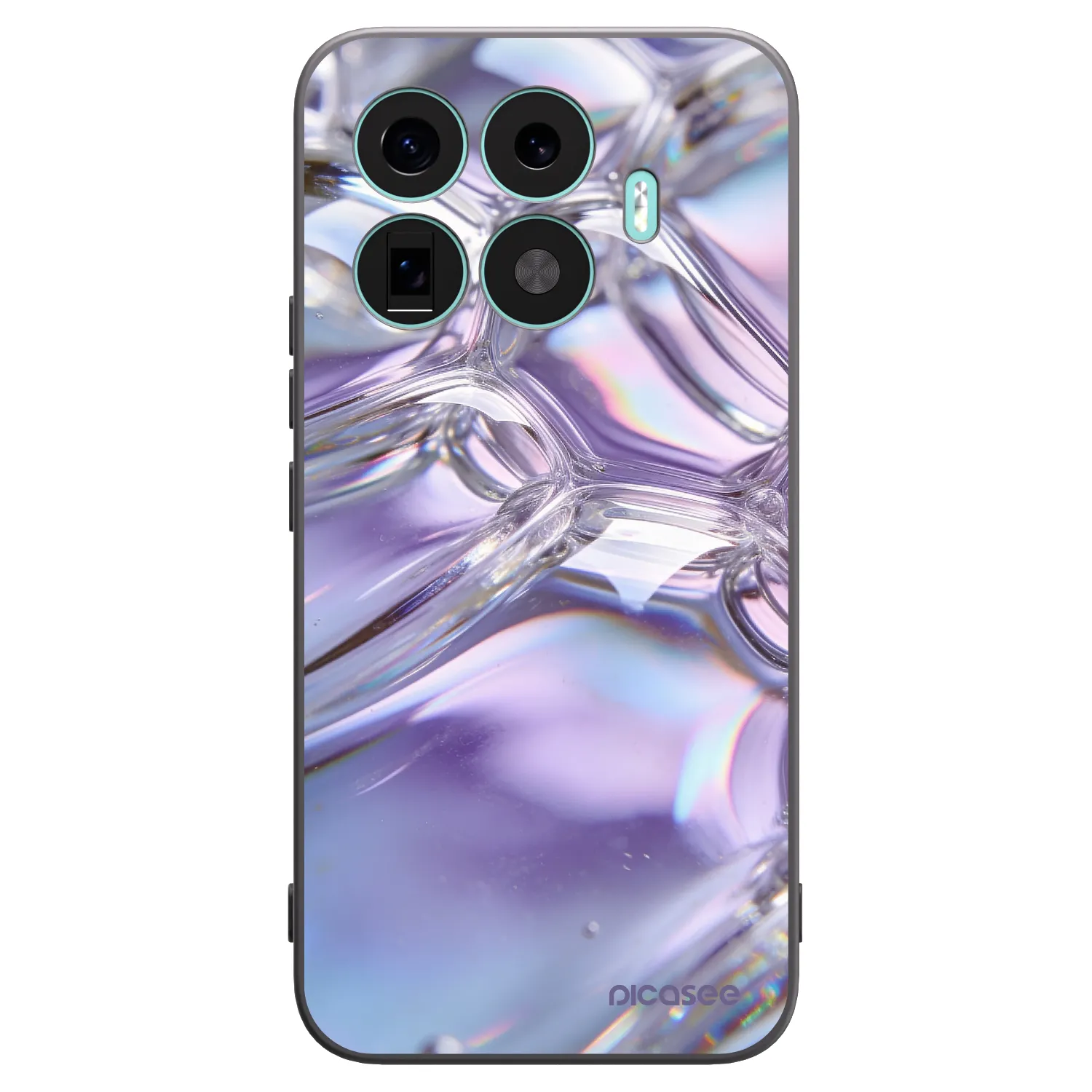 Picasee husă neagră din silicon pentru Xiaomi 17T Pro - Iridescent bubbles