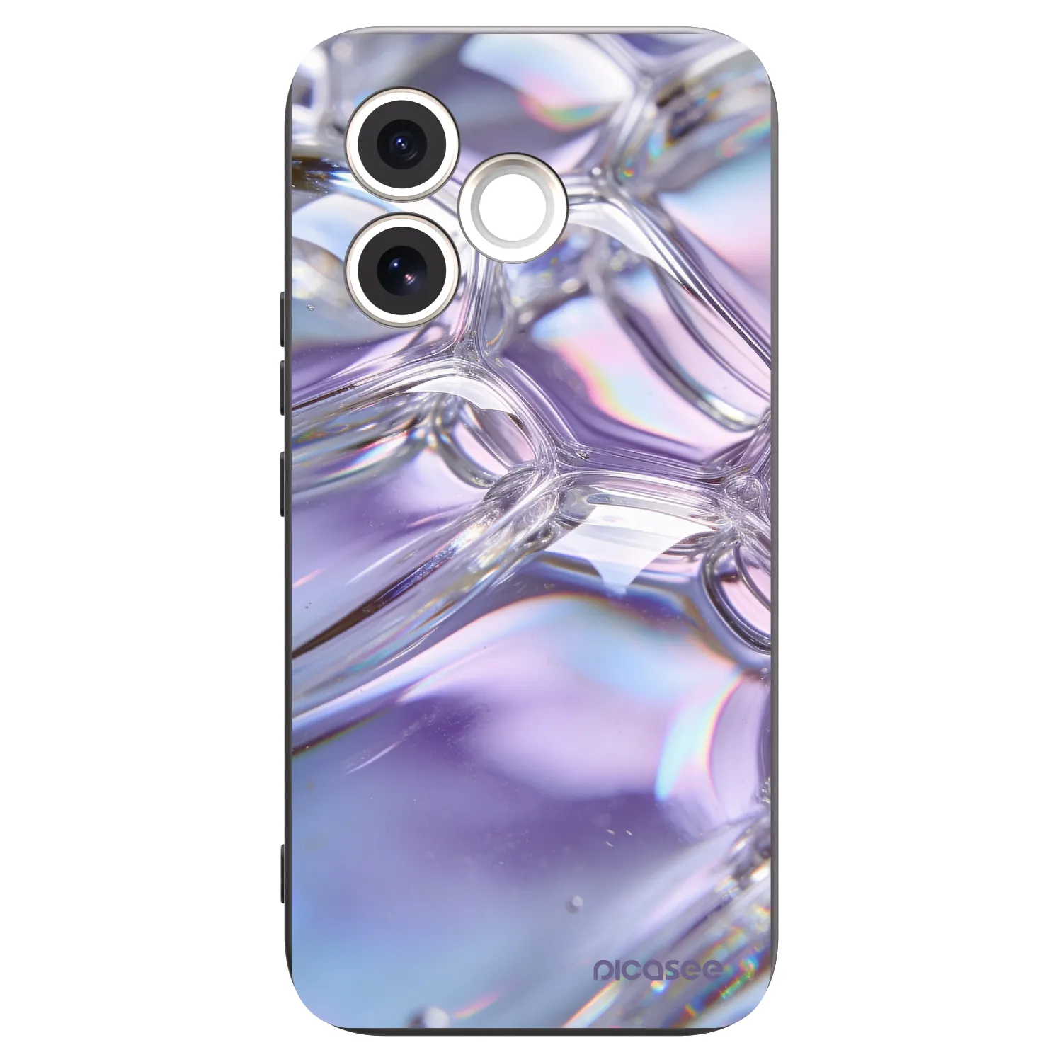 Picasee husă neagră din silicon pentru Honor 600 Lite - Iridescent bubbles