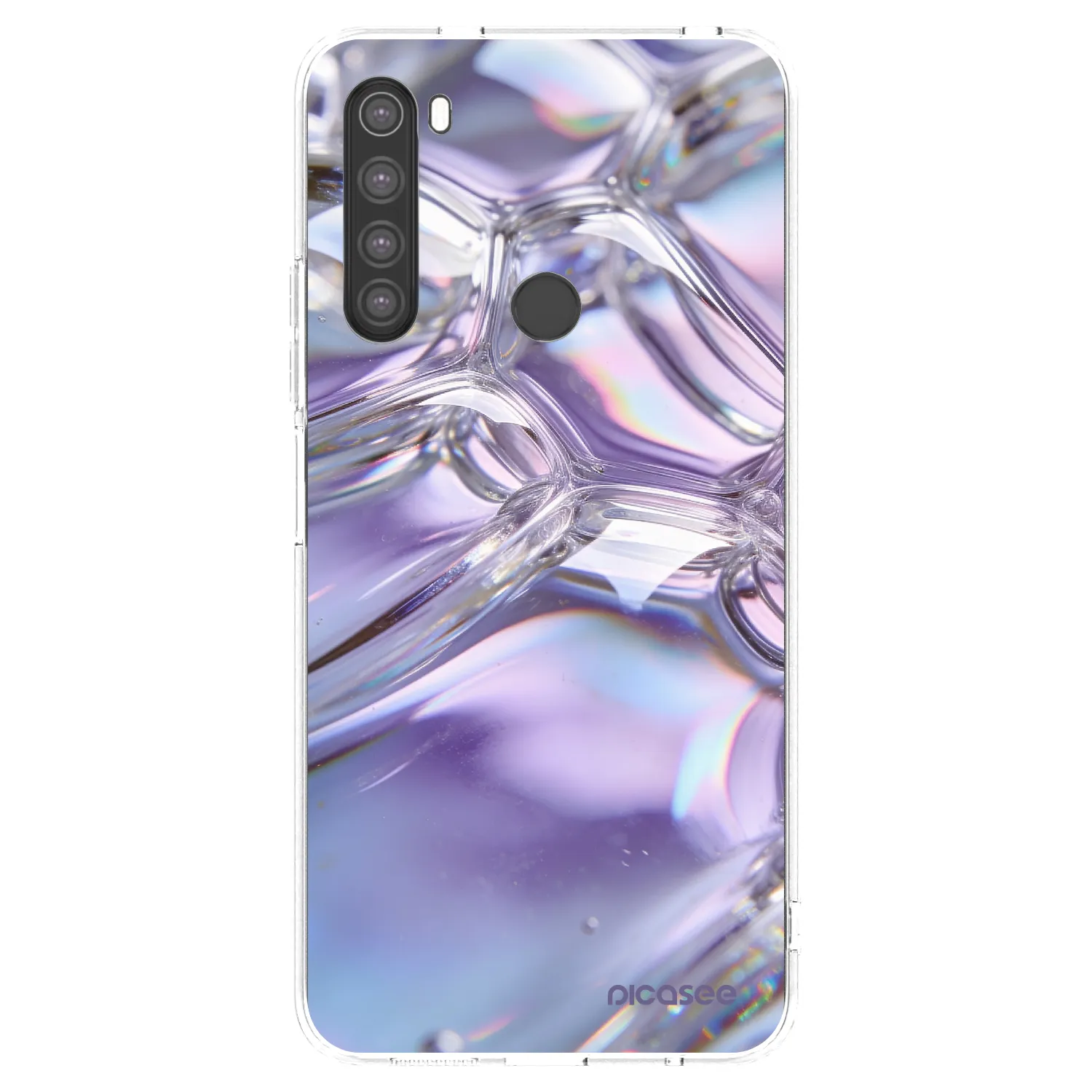 Picasee husă transparentă din silicon pentru Xiaomi Redmi Note 8 - Iridescent bubbles