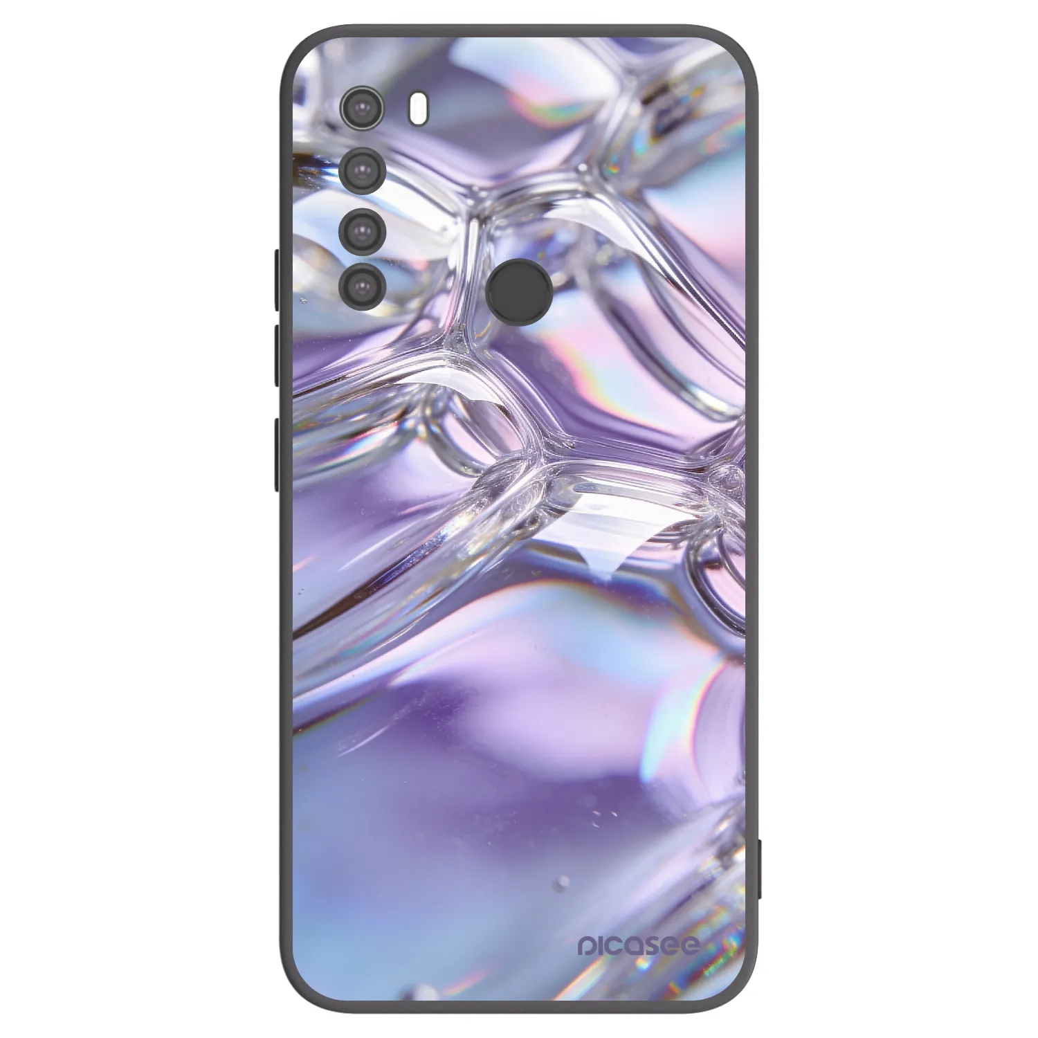 Picasee husă neagră din silicon pentru Xiaomi Redmi Note 8 - Iridescent bubbles