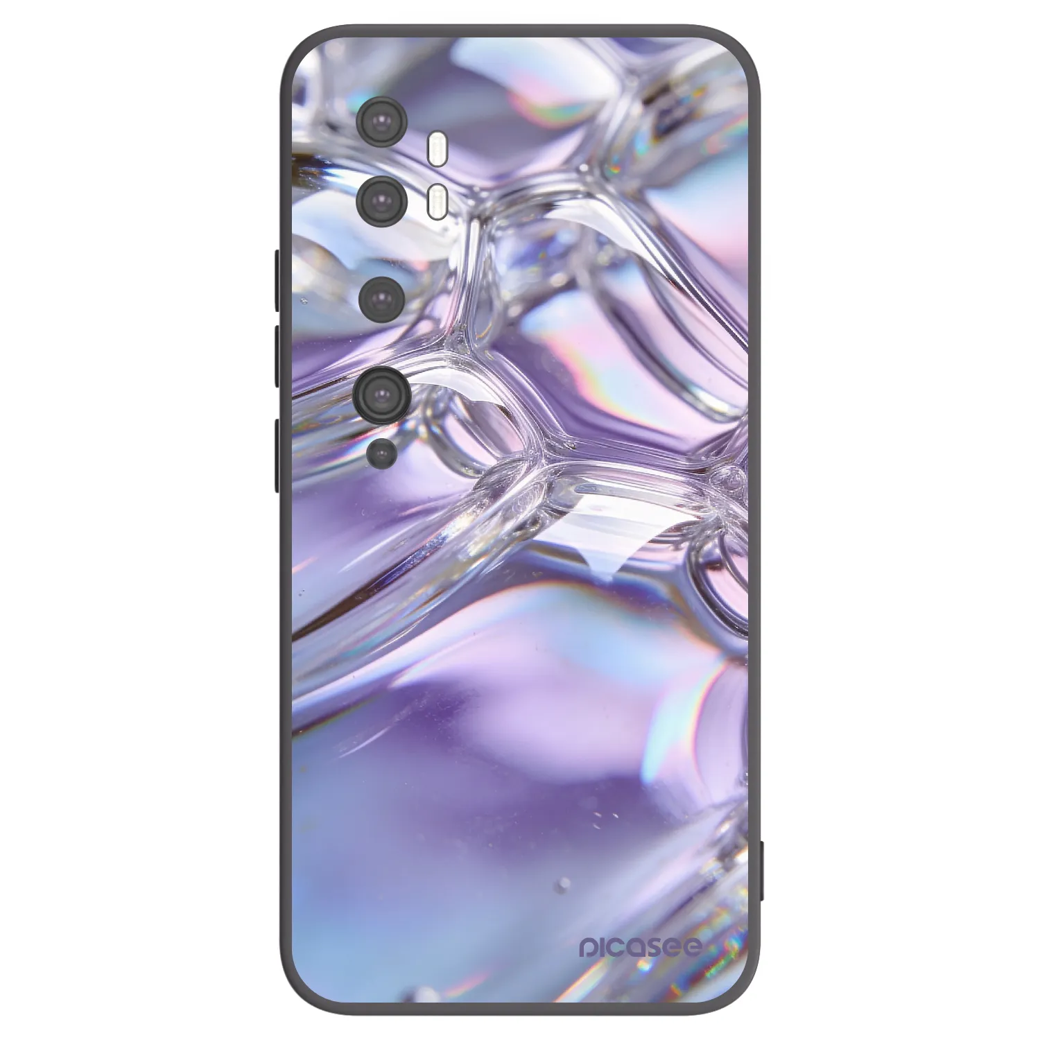 Picasee husă neagră din silicon pentru Xiaomi Mi Note 10 (Pro) - Iridescent bubbles
